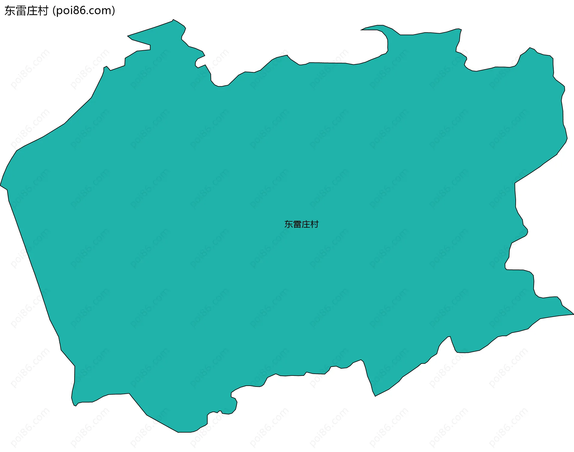 东雷庄村边界地图