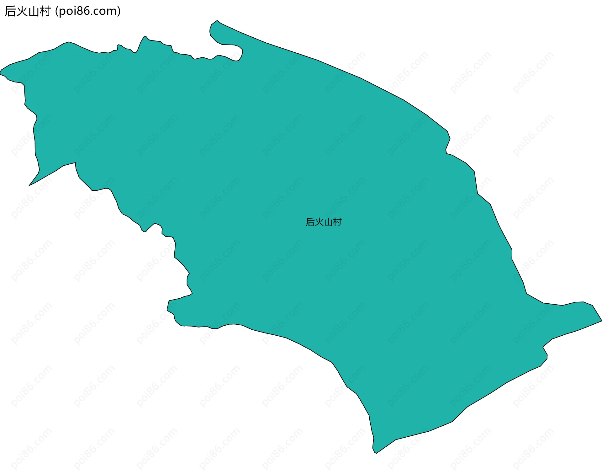 后火山村边界地图