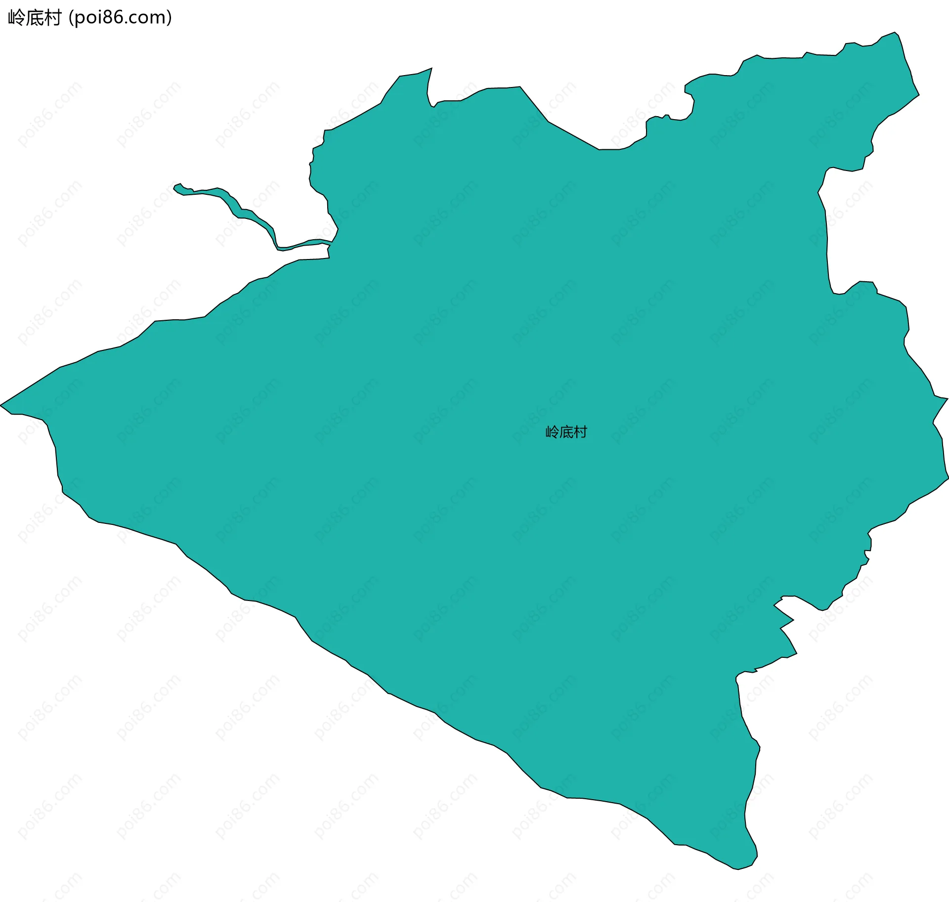 岭底村边界地图