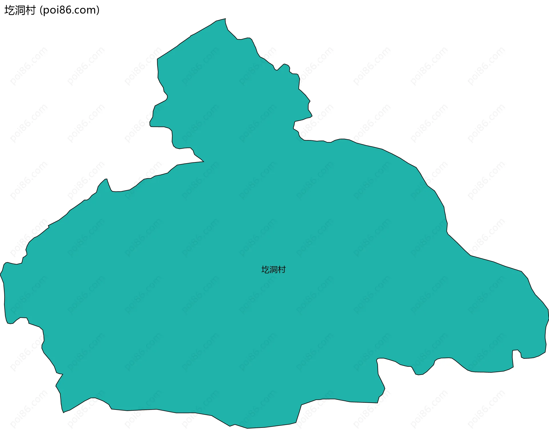 圪洞村边界地图