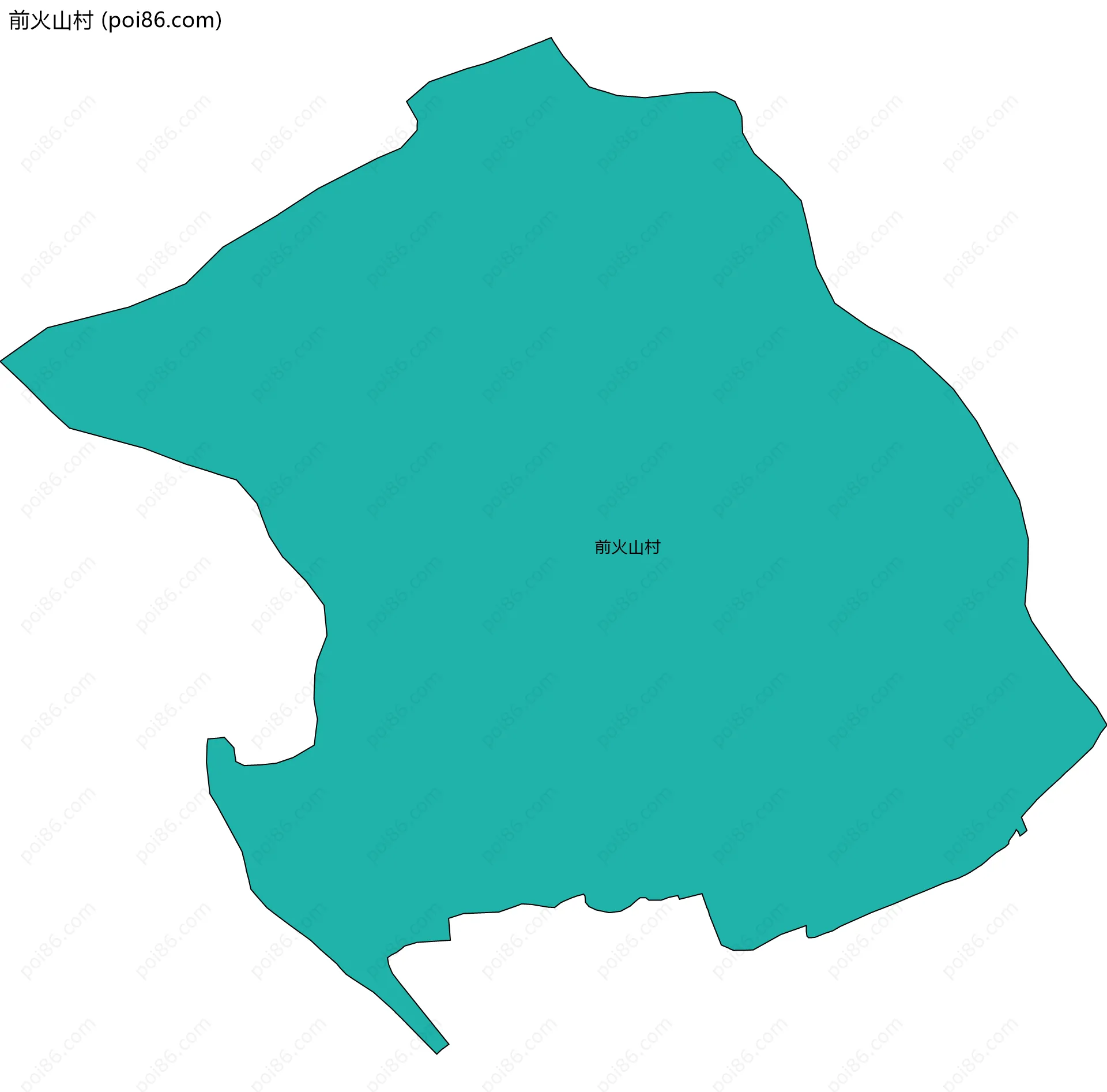 前火山村边界地图