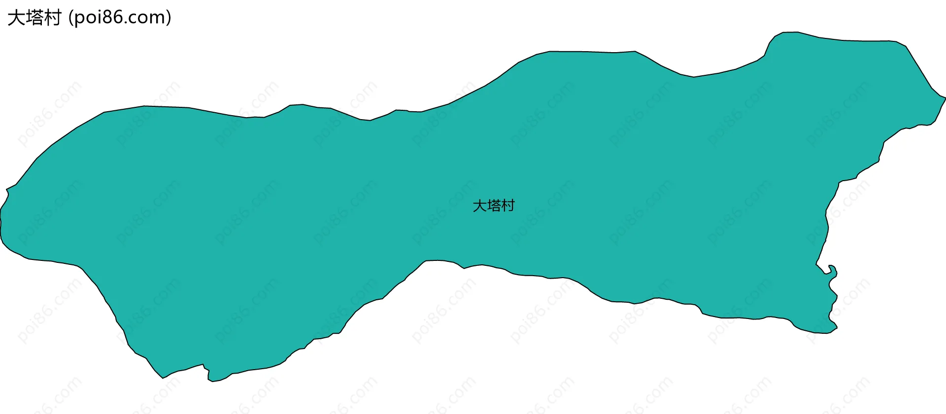 大塔村边界地图