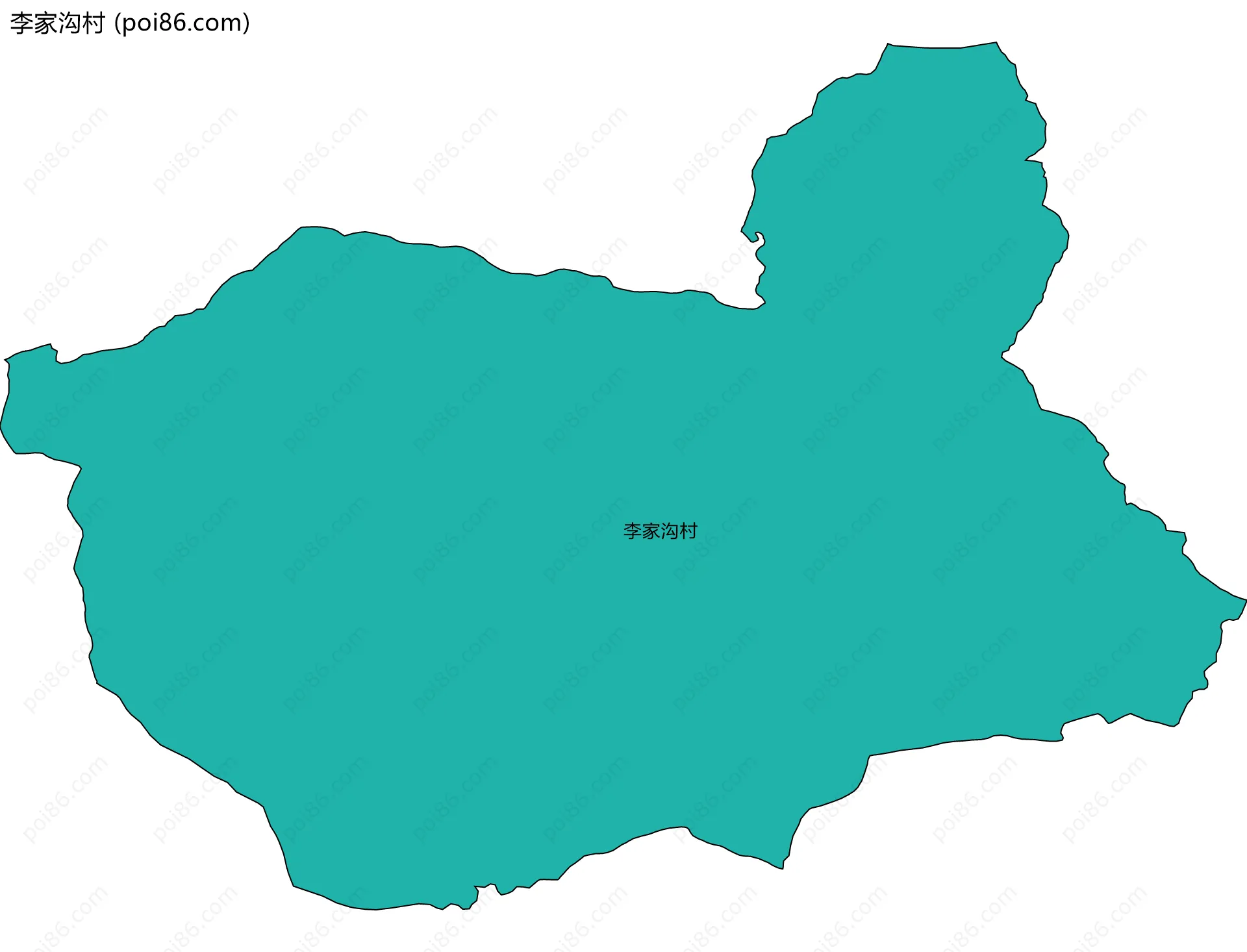 李家沟村边界地图