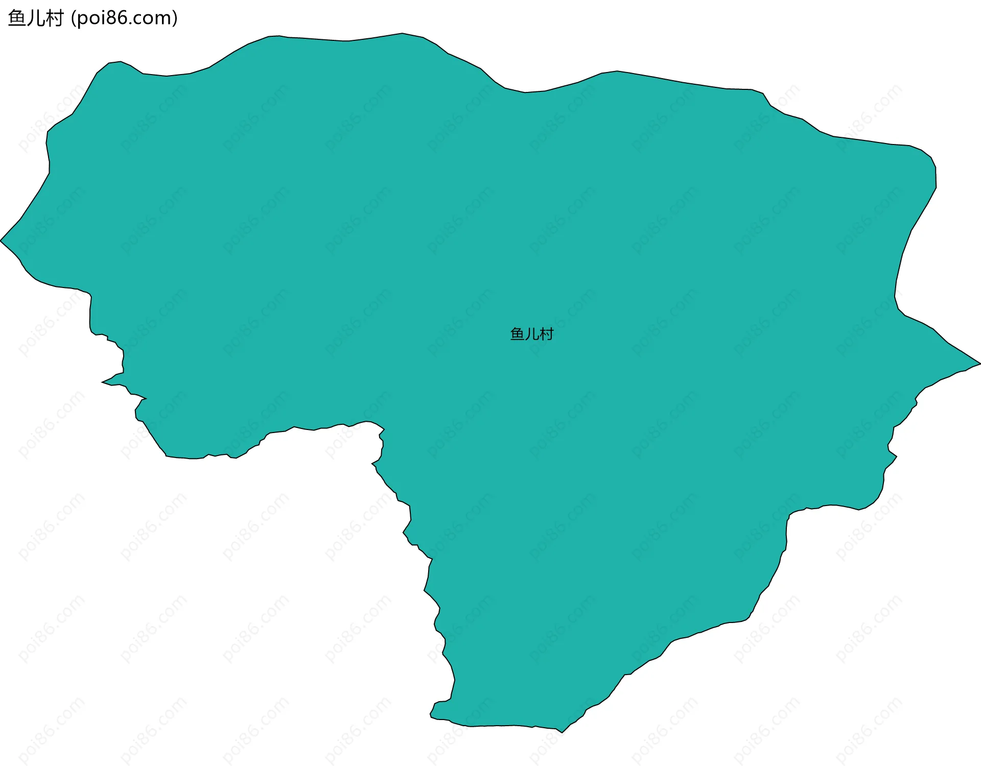 鱼儿村边界地图