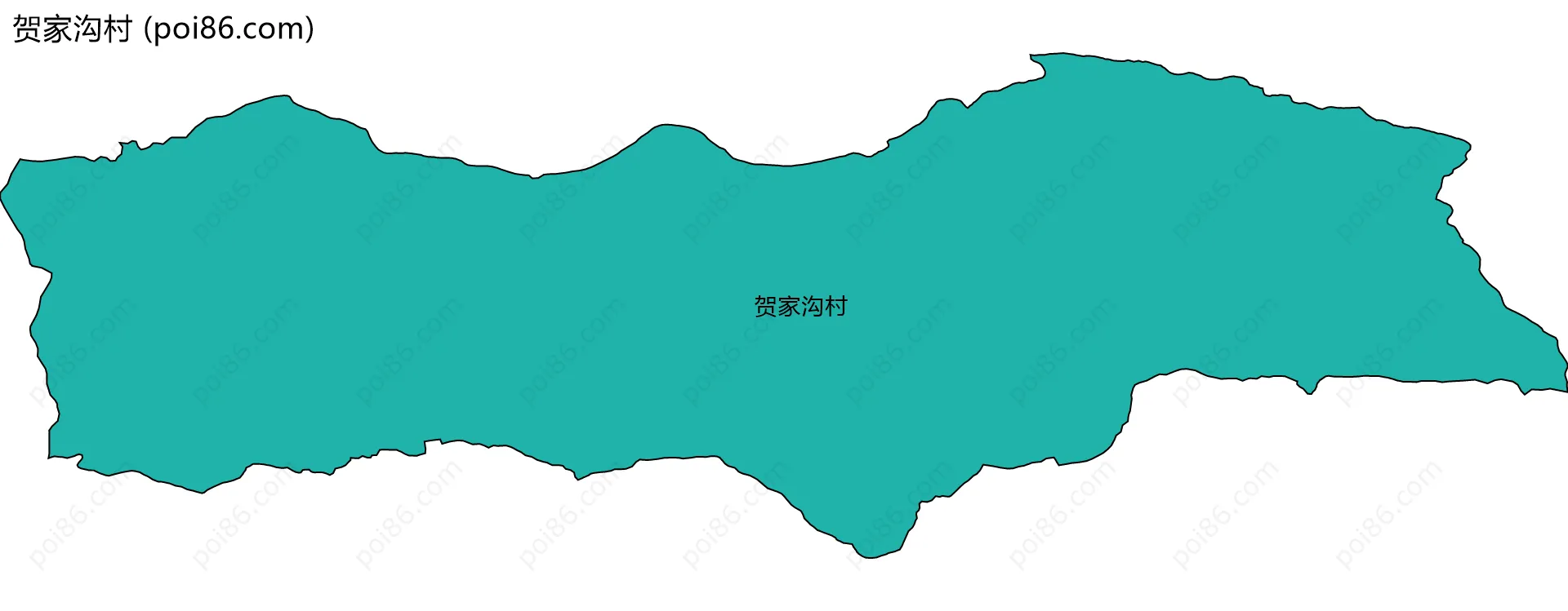 贺家沟村边界地图