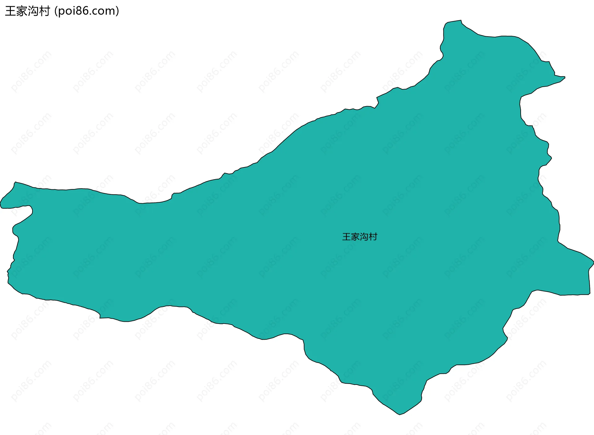 王家沟村边界地图