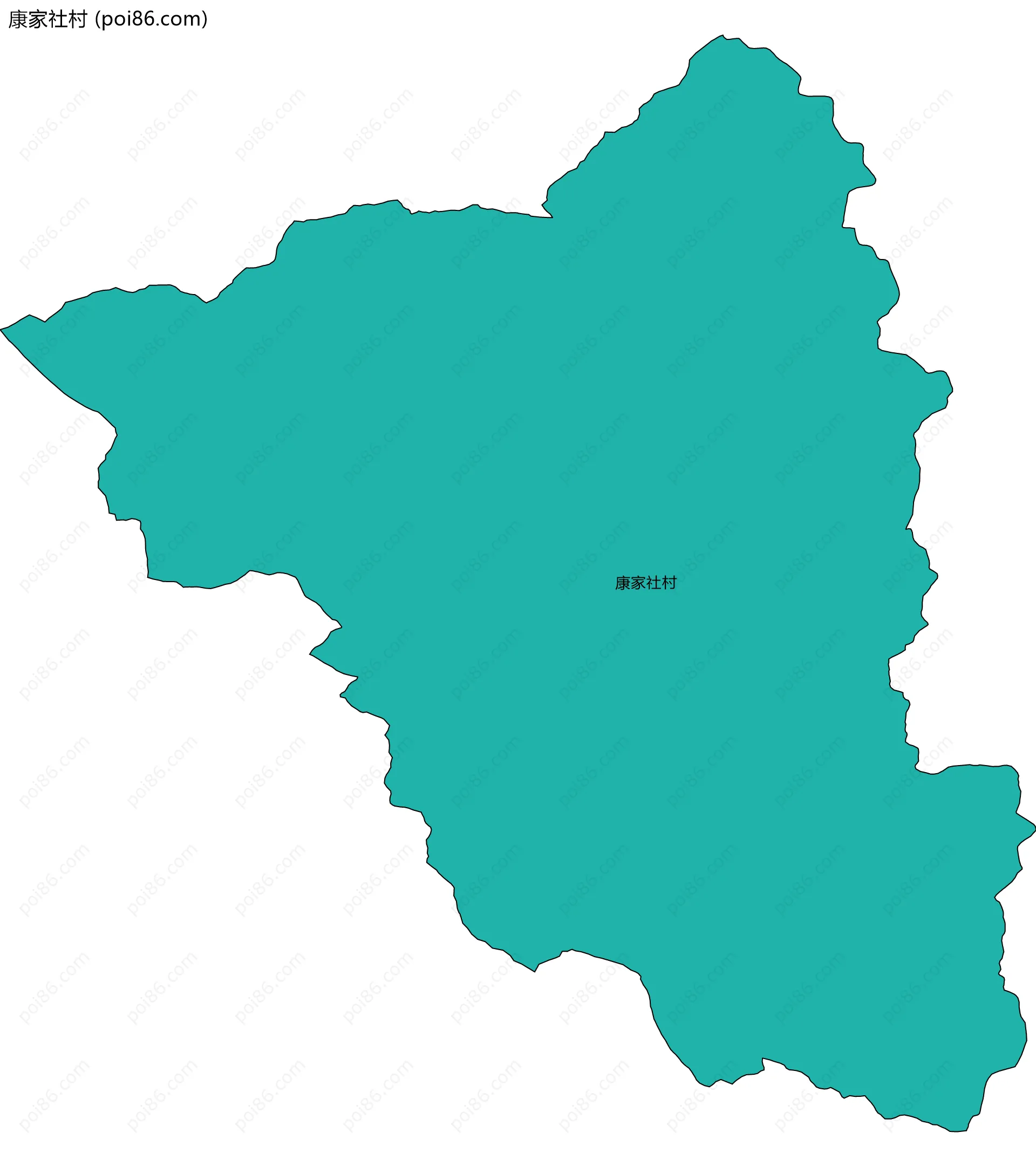 康家社村边界地图