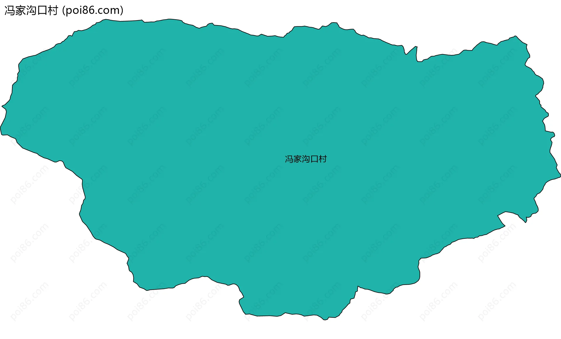 冯家沟口村边界地图