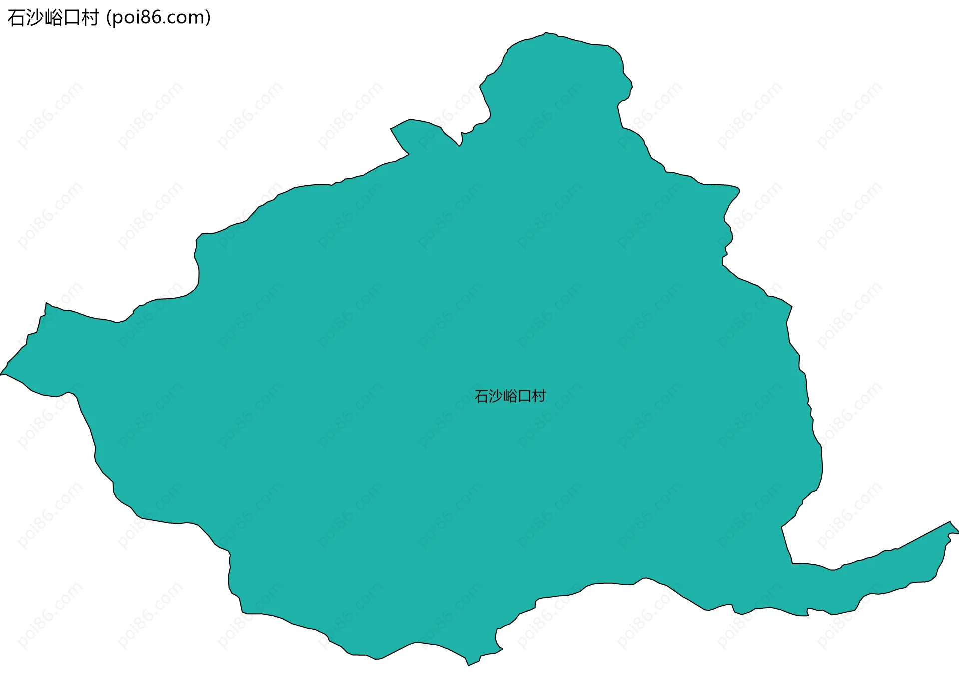 石沙峪口村边界地图