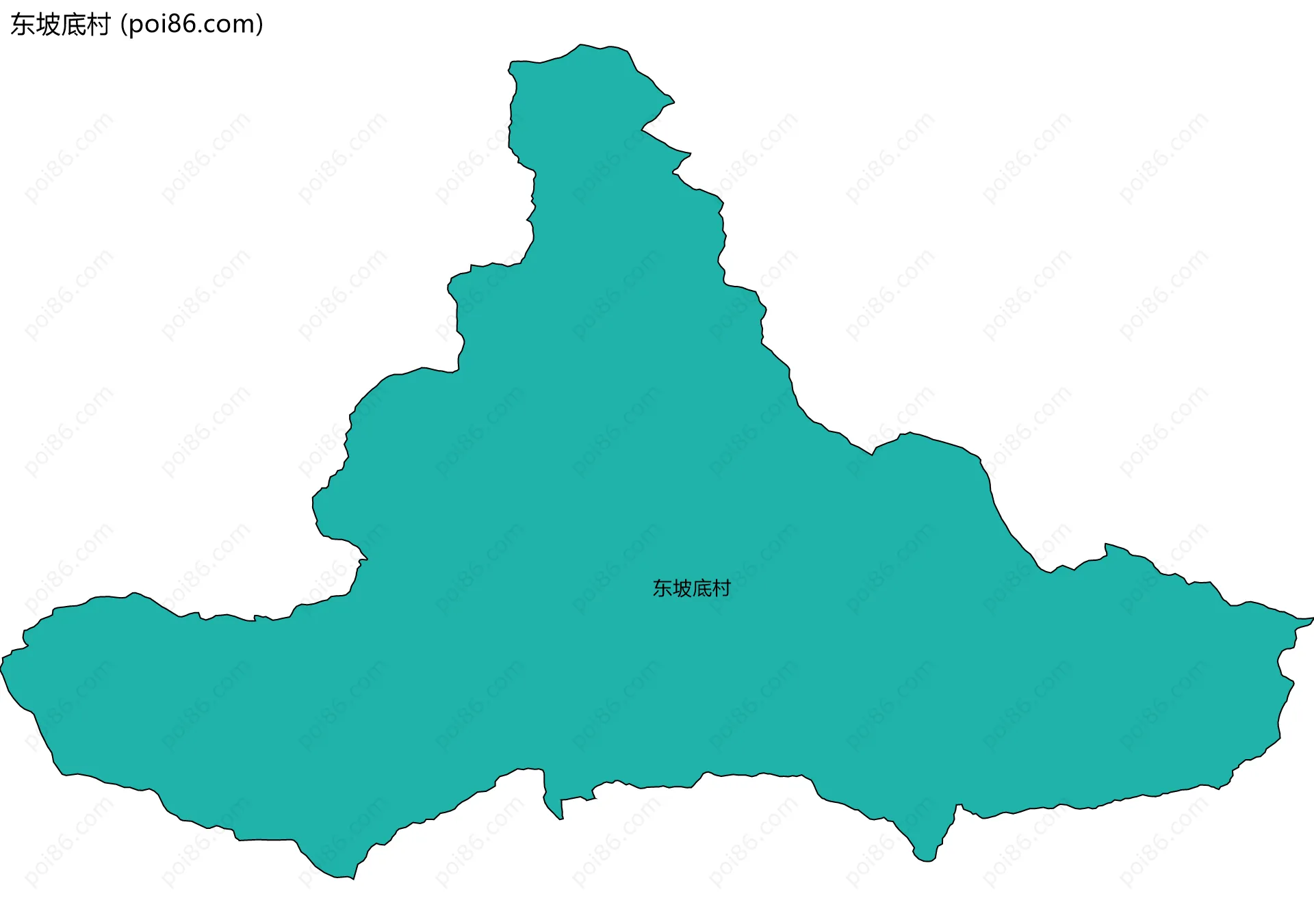 东坡底村边界地图