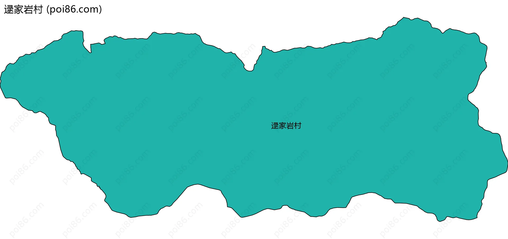 逯家岩村边界地图