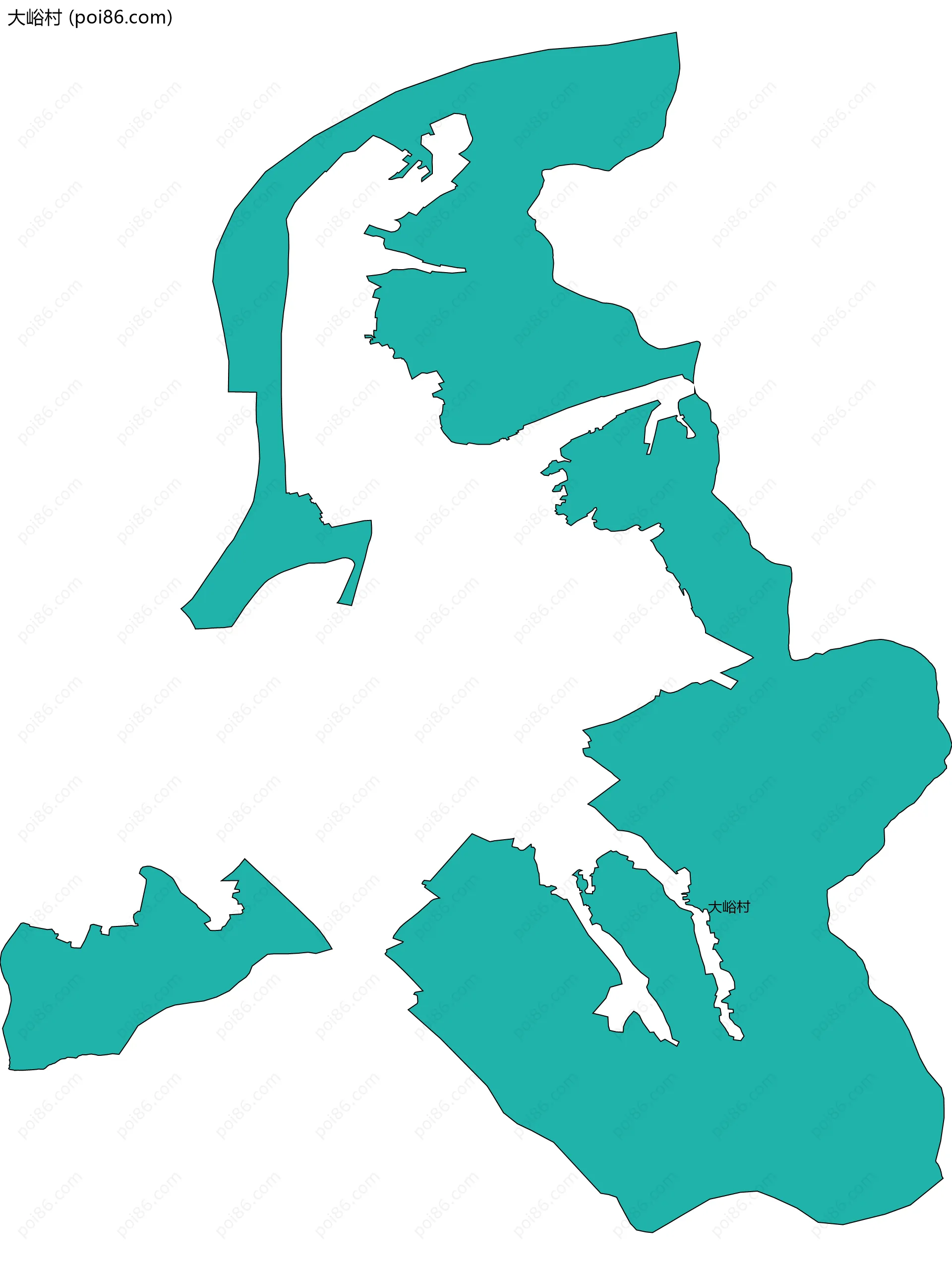 大峪村边界地图