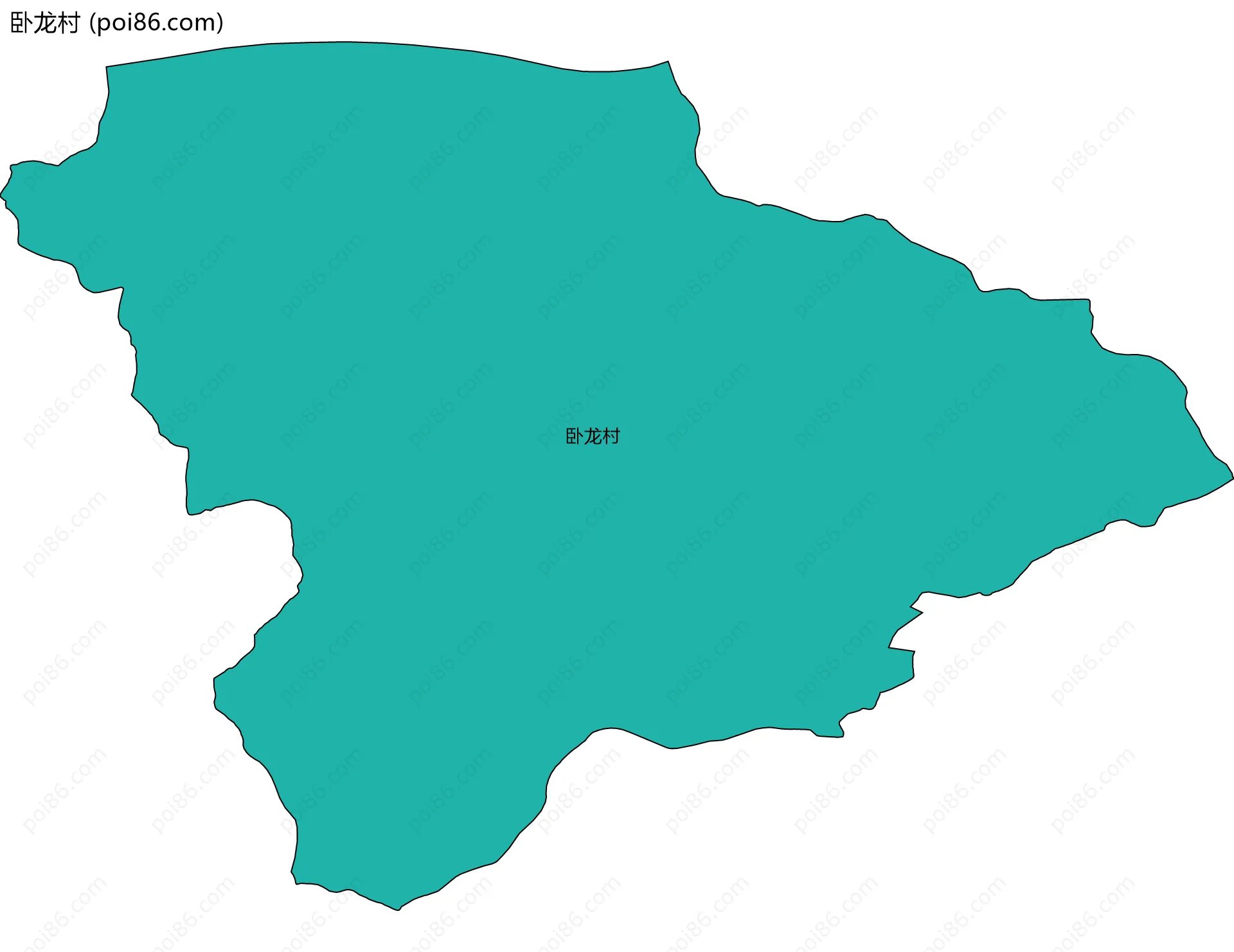 卧龙村边界地图