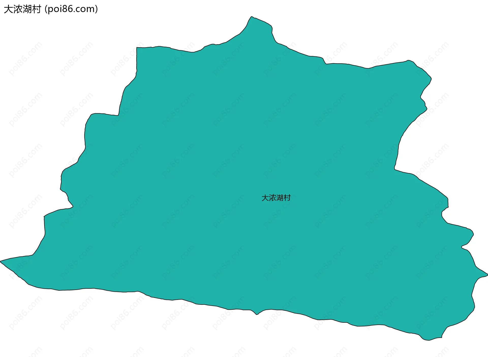 大浓湖村边界地图