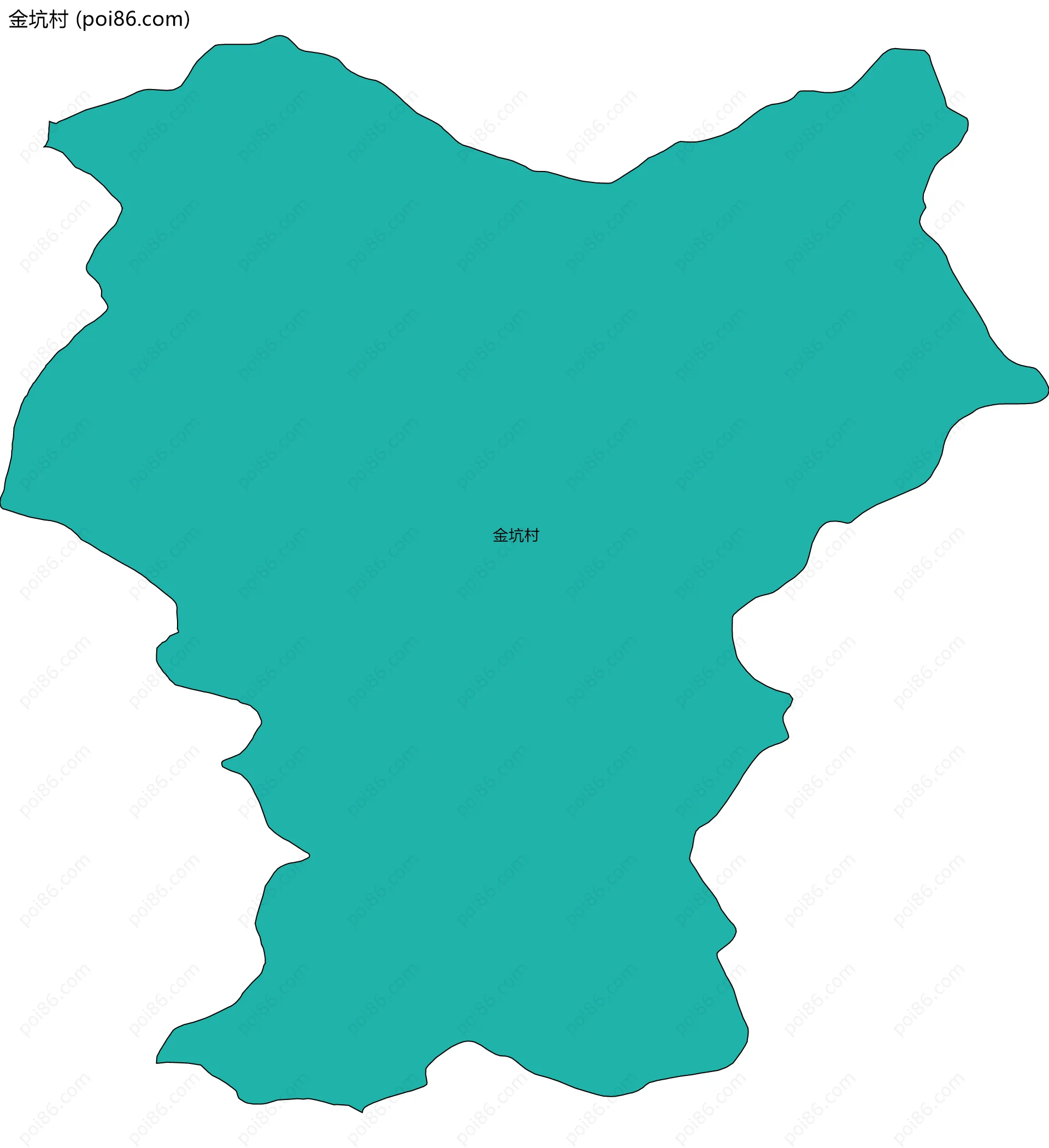 金坑村边界地图