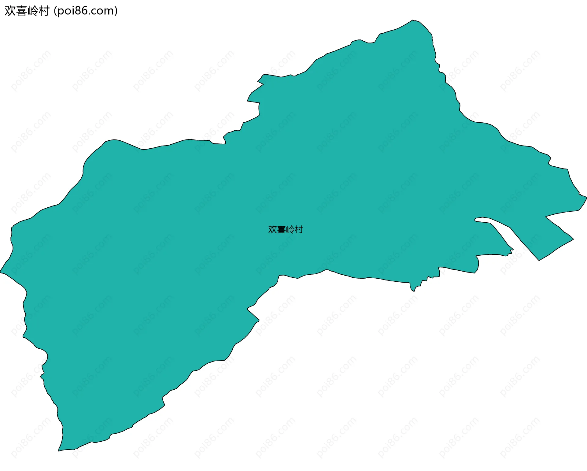 欢喜岭村边界地图