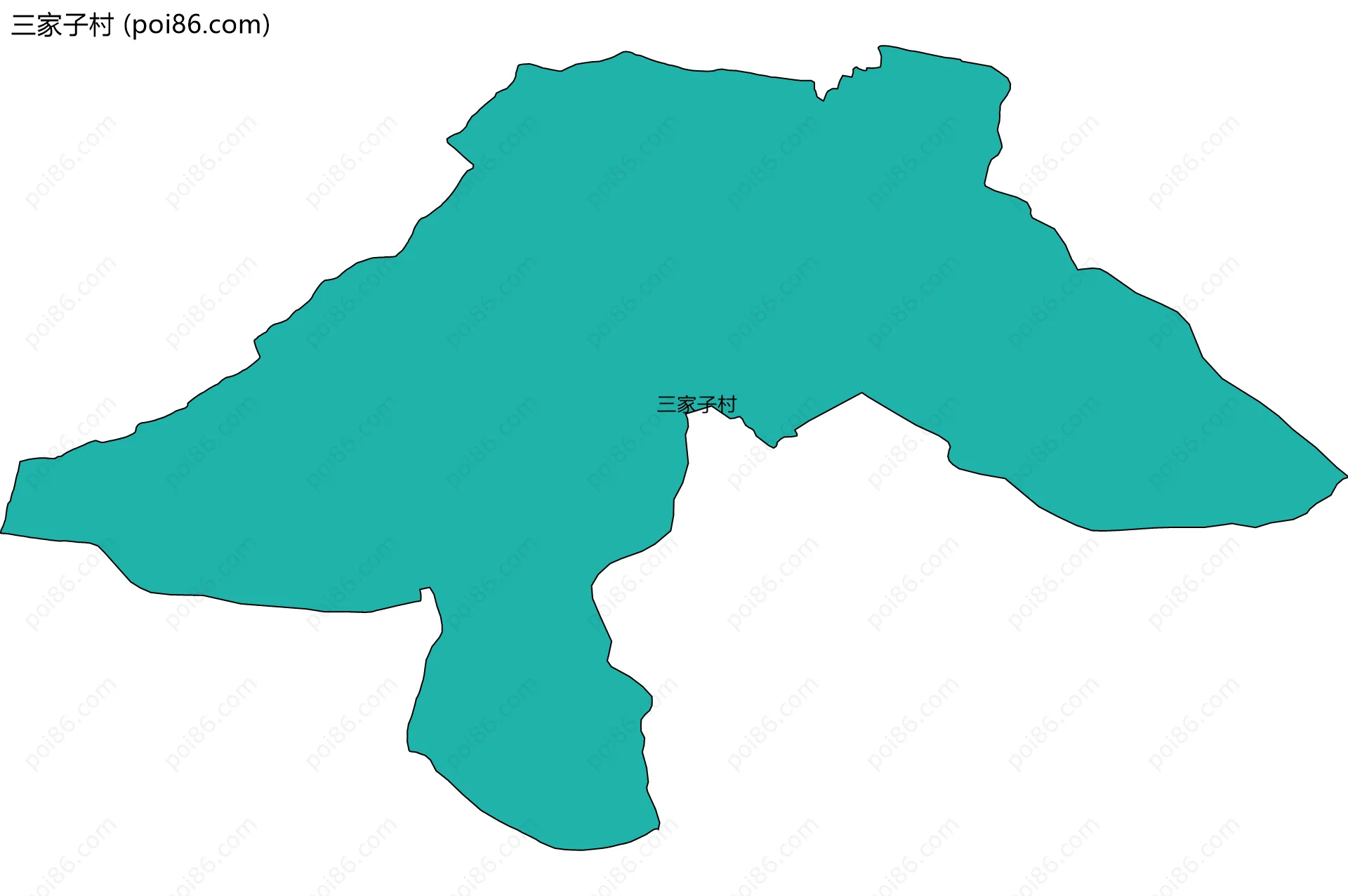 三家子村边界地图