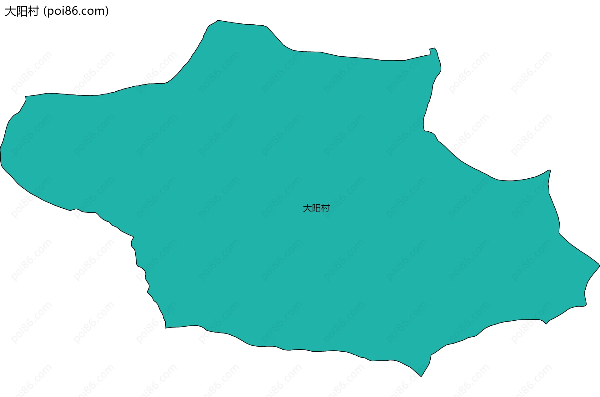 大阳村边界地图