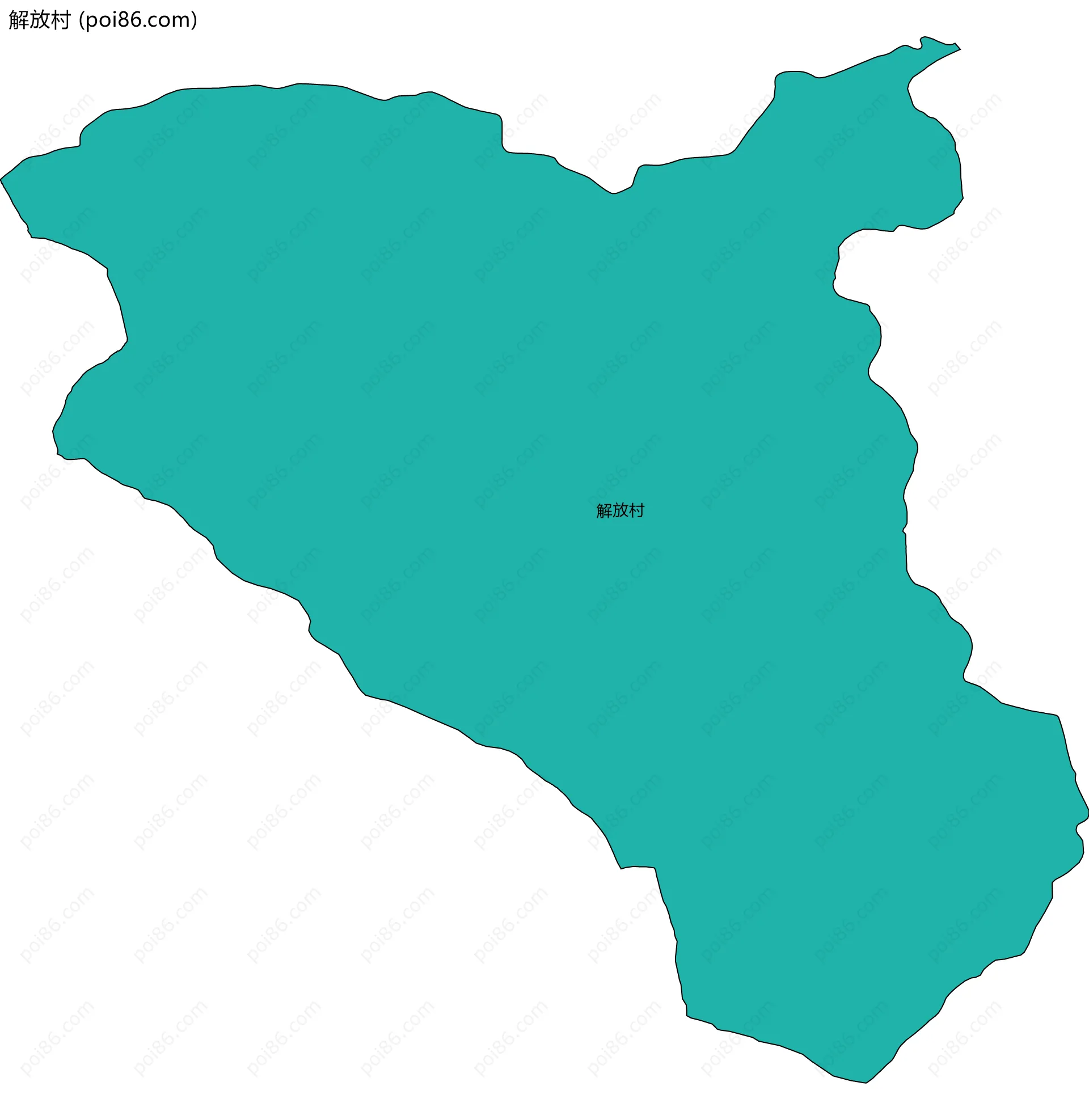 解放村边界地图