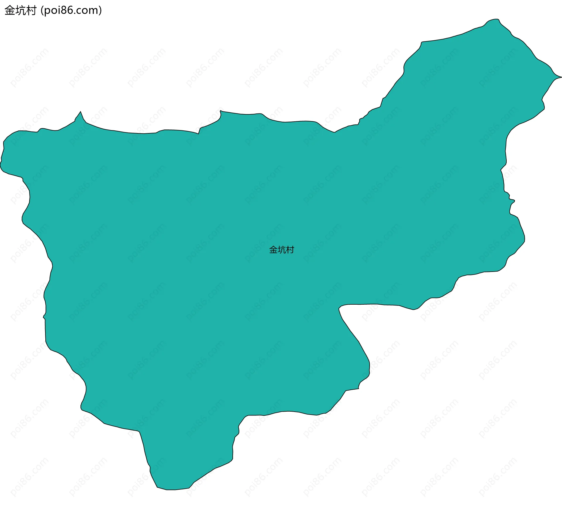 金坑村边界地图