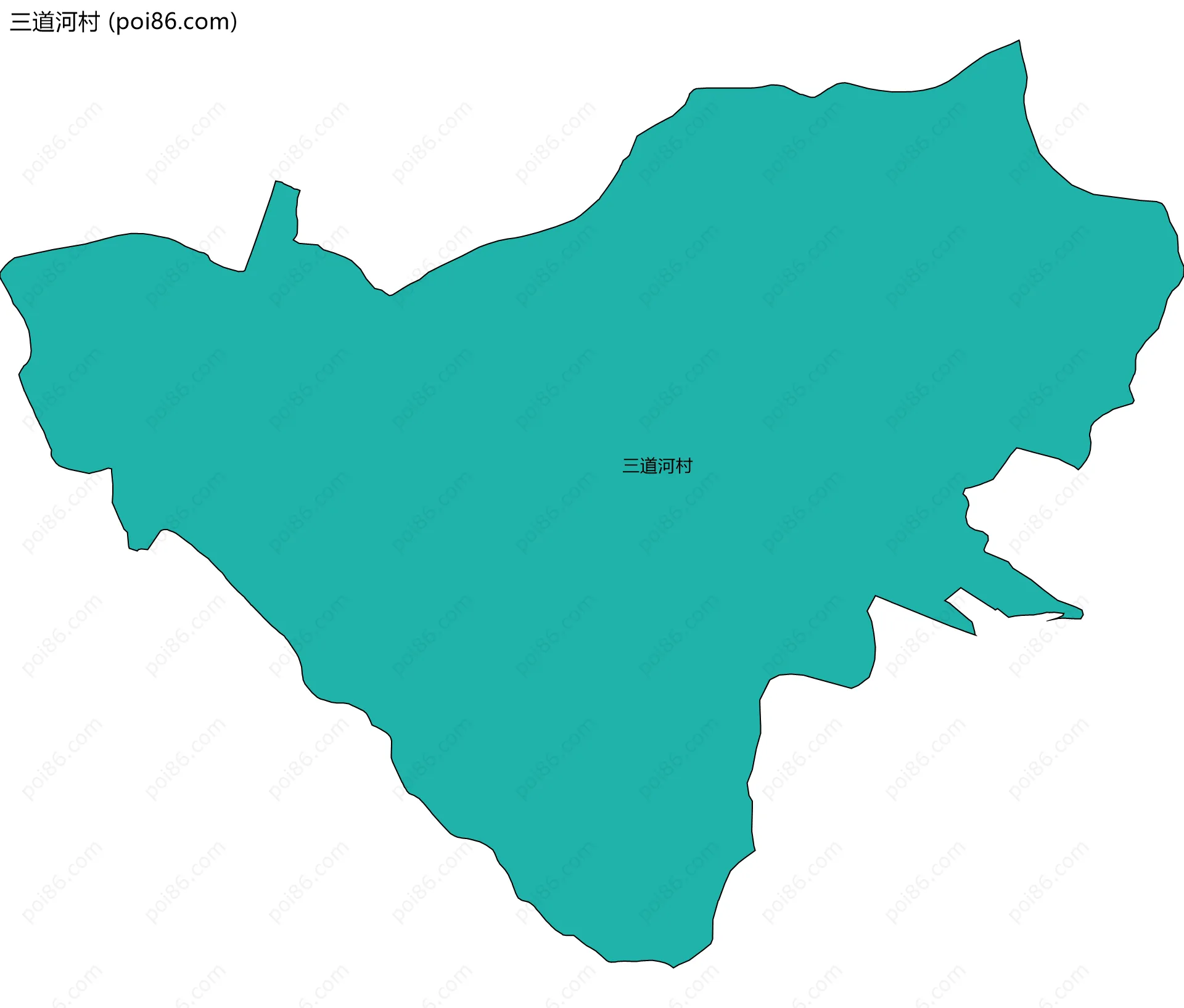 三道河村边界地图
