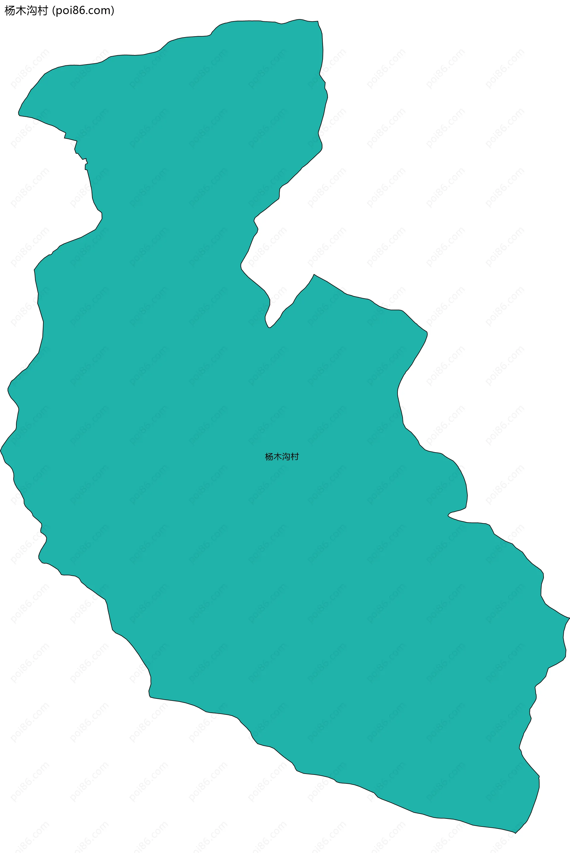 杨木沟村边界地图