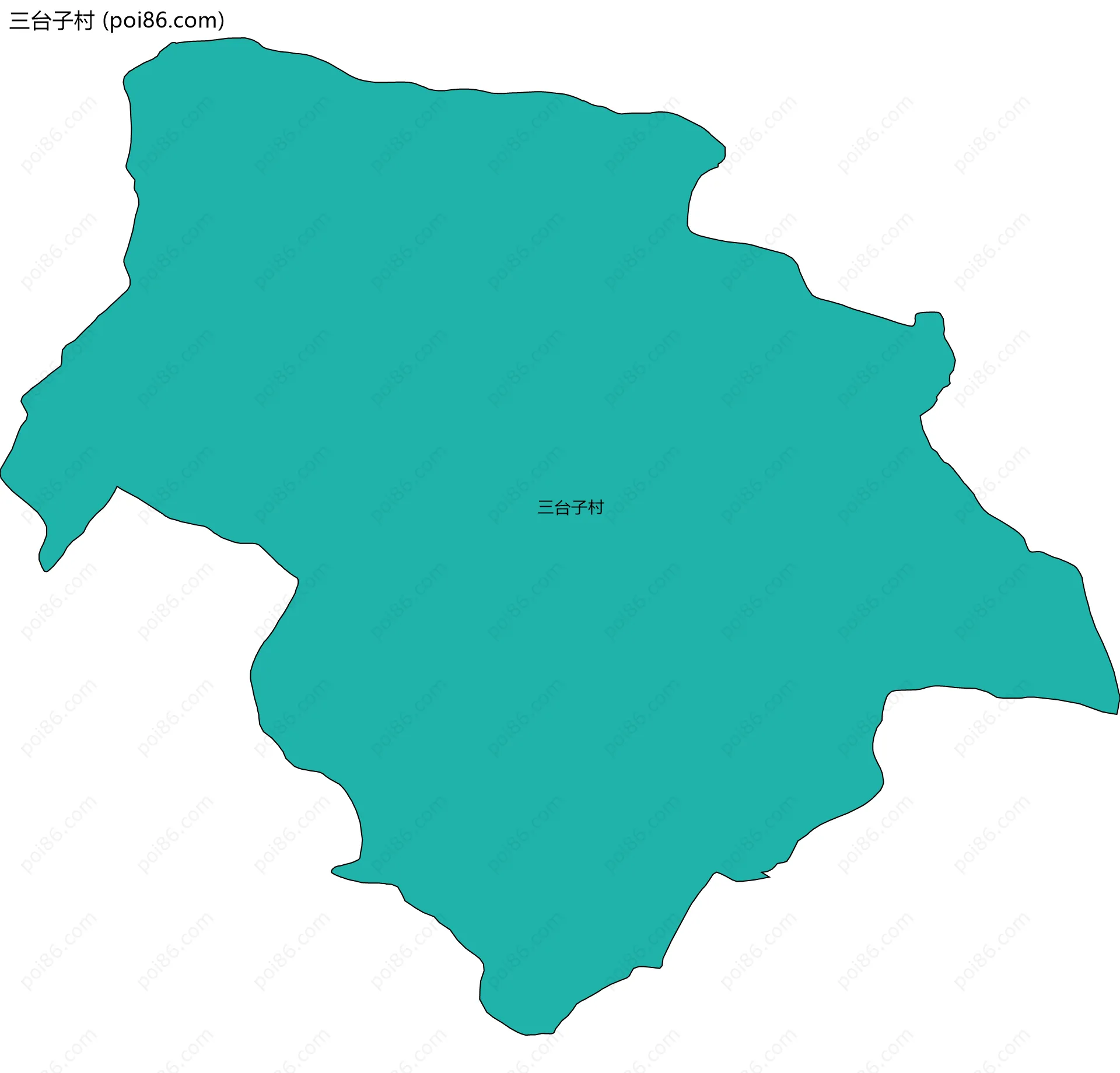 三台子村边界地图