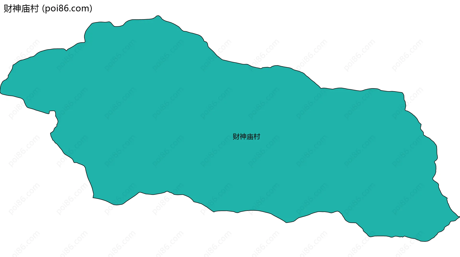 财神庙村边界地图