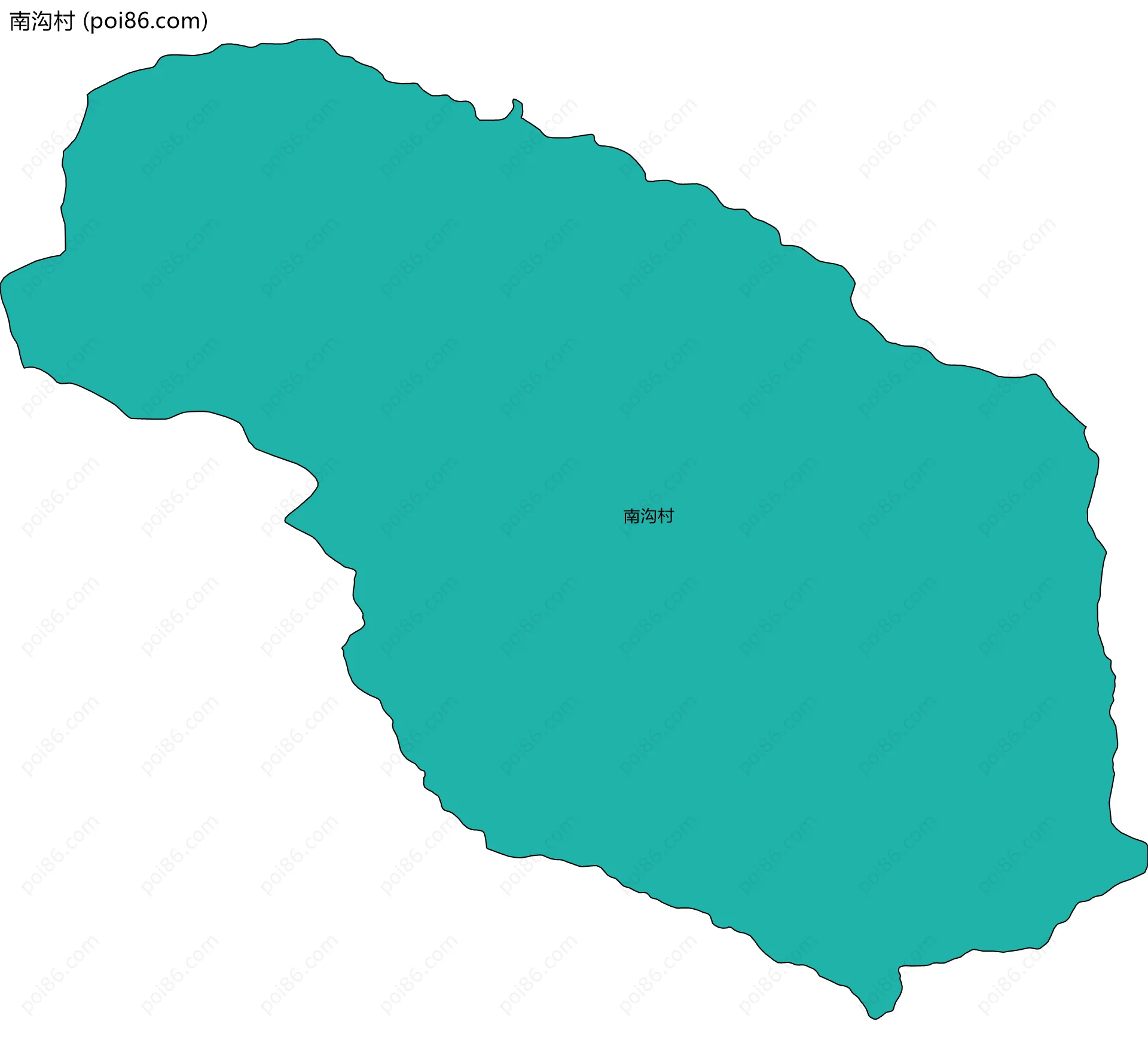 南沟村边界地图