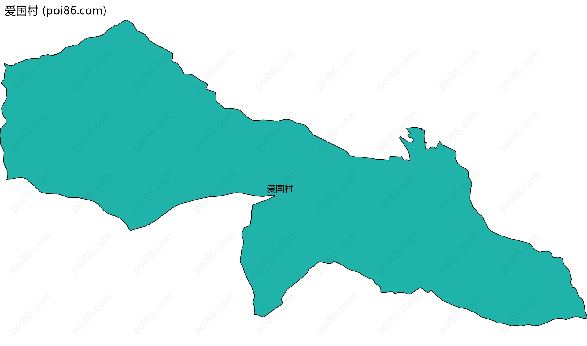 爱国村边界地图