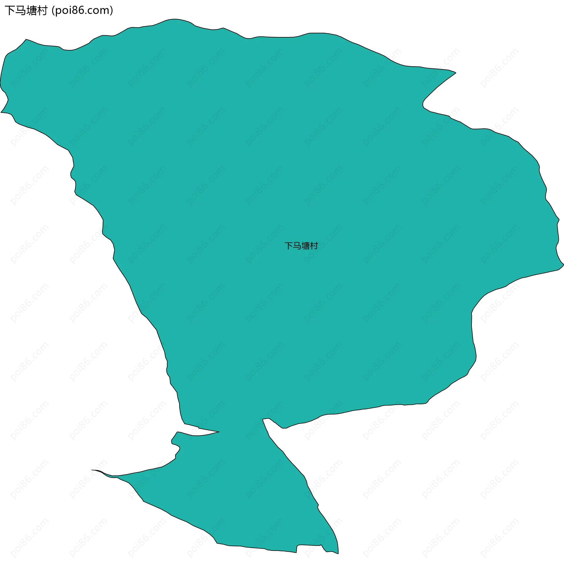 下马塘村边界地图