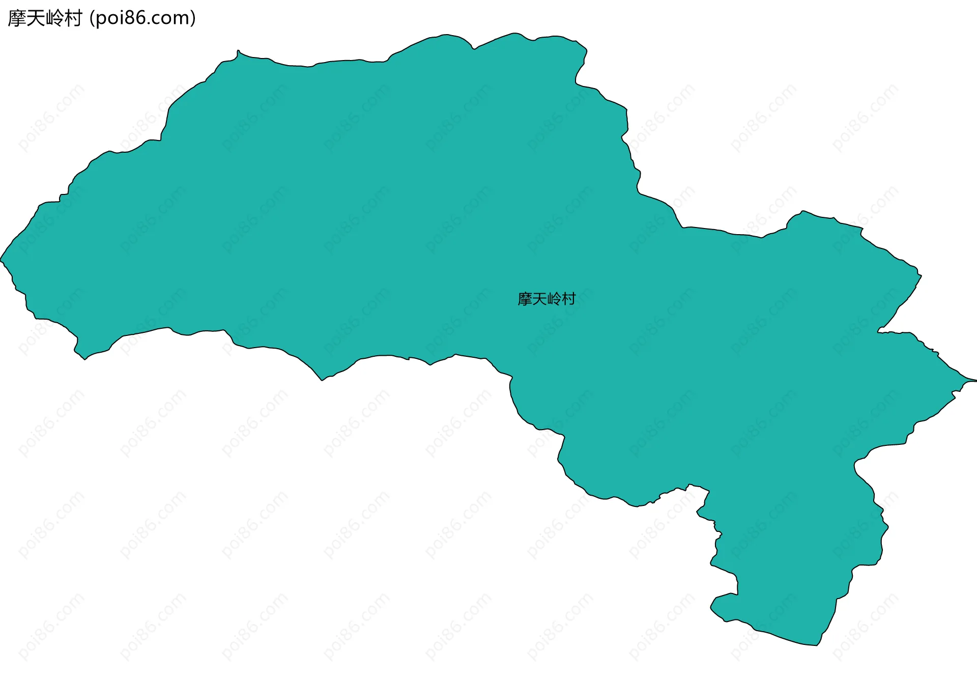 摩天岭村边界地图