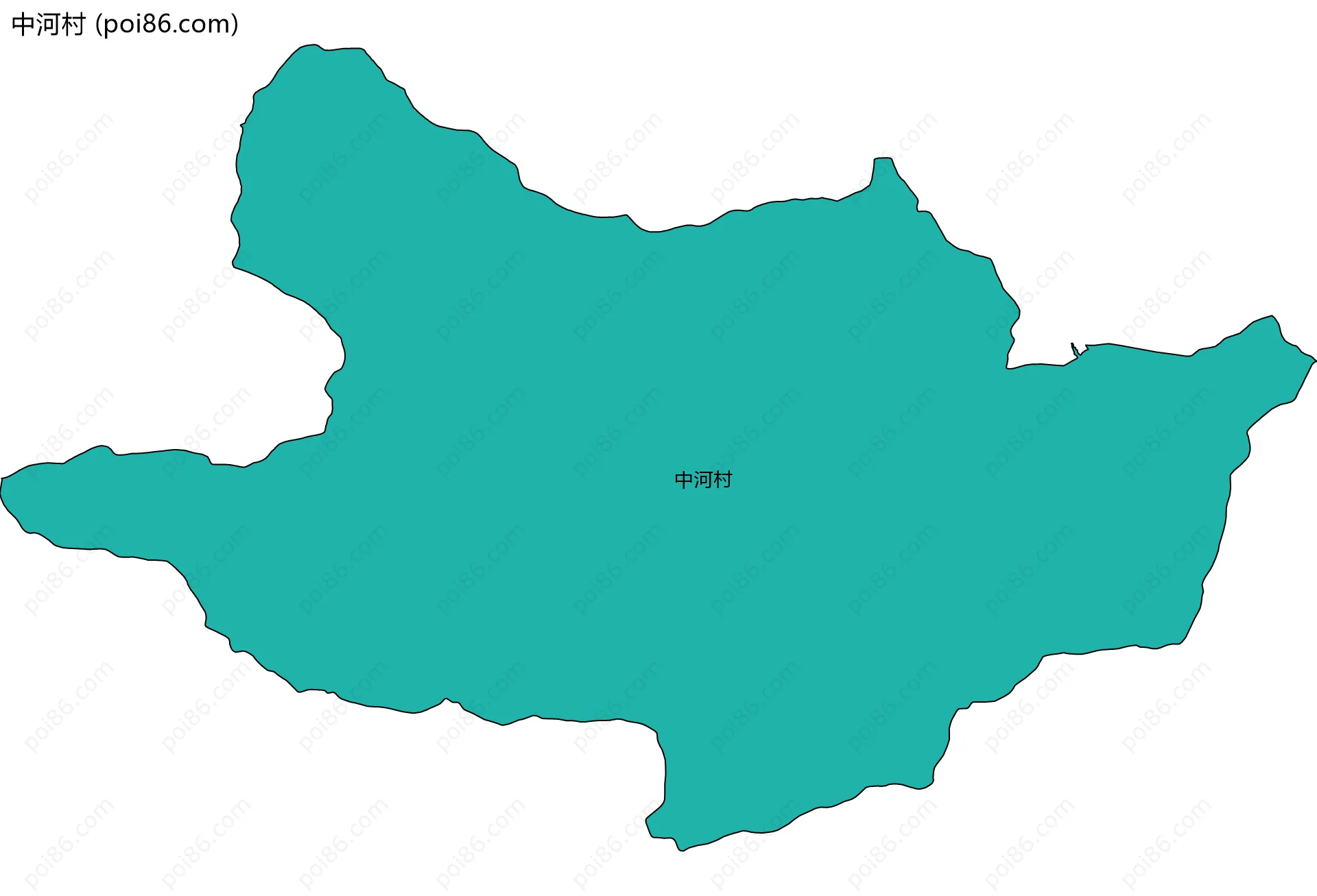 中河村边界地图