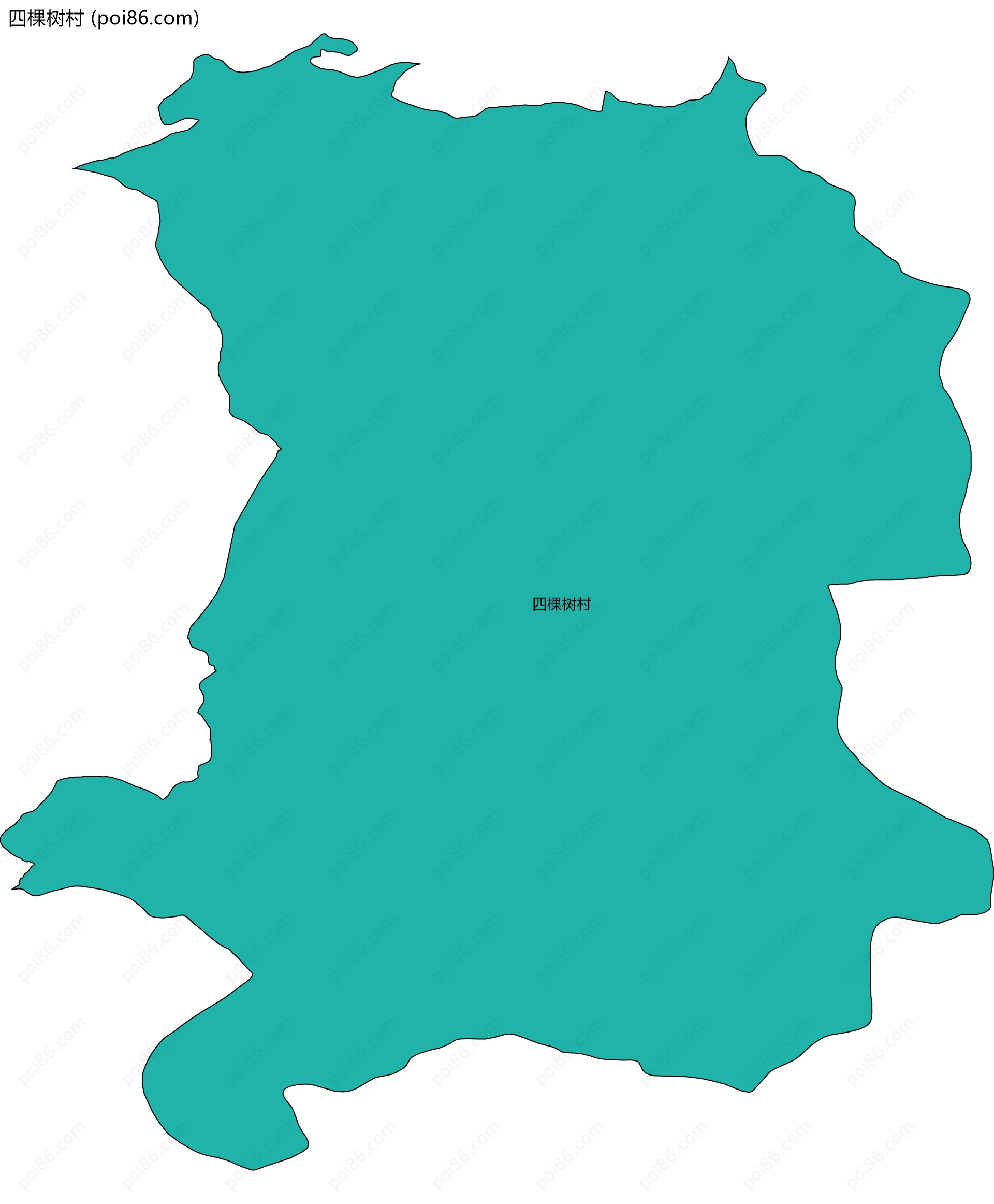 四棵树村边界地图