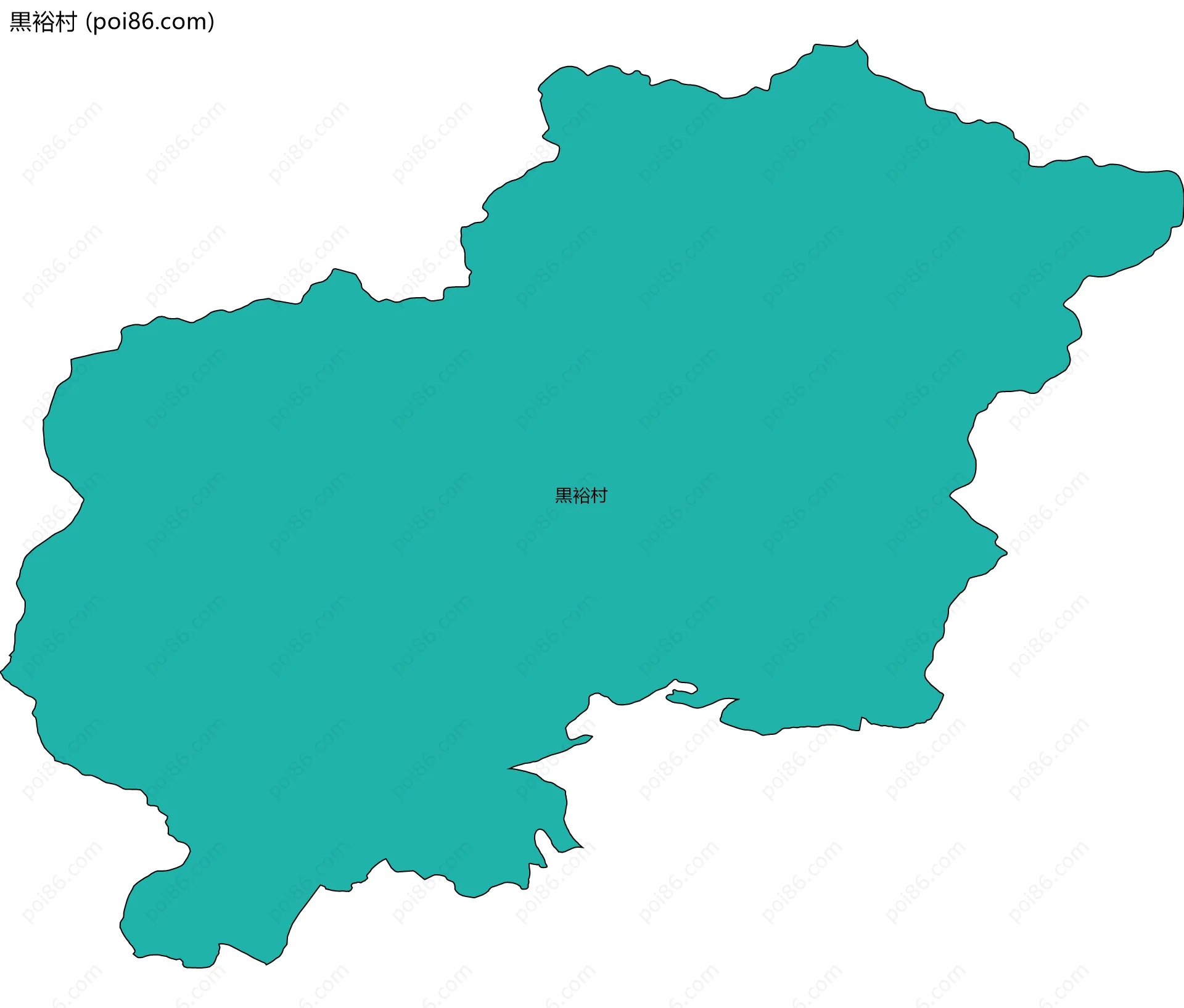 黒裕村边界地图
