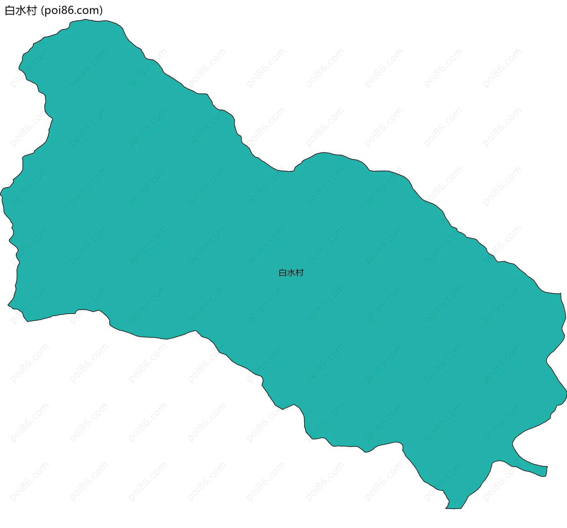 白水村边界地图