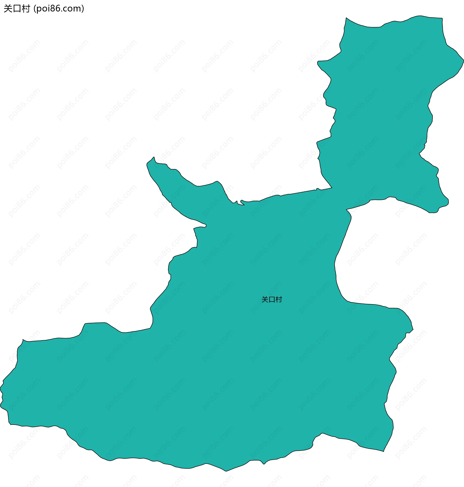 关口村边界地图
