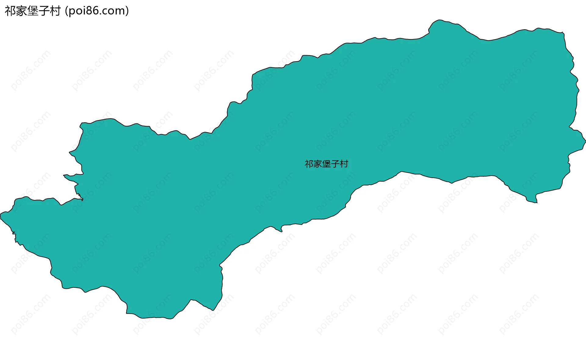 祁家堡子村边界地图