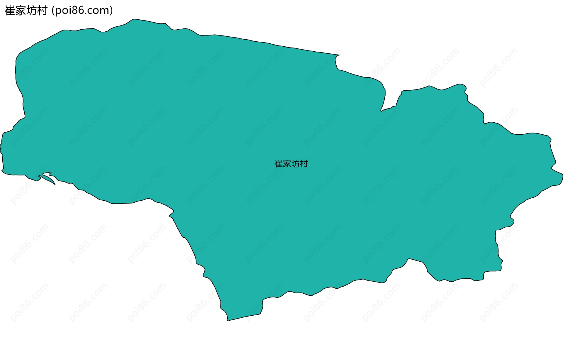 崔家坊村边界地图