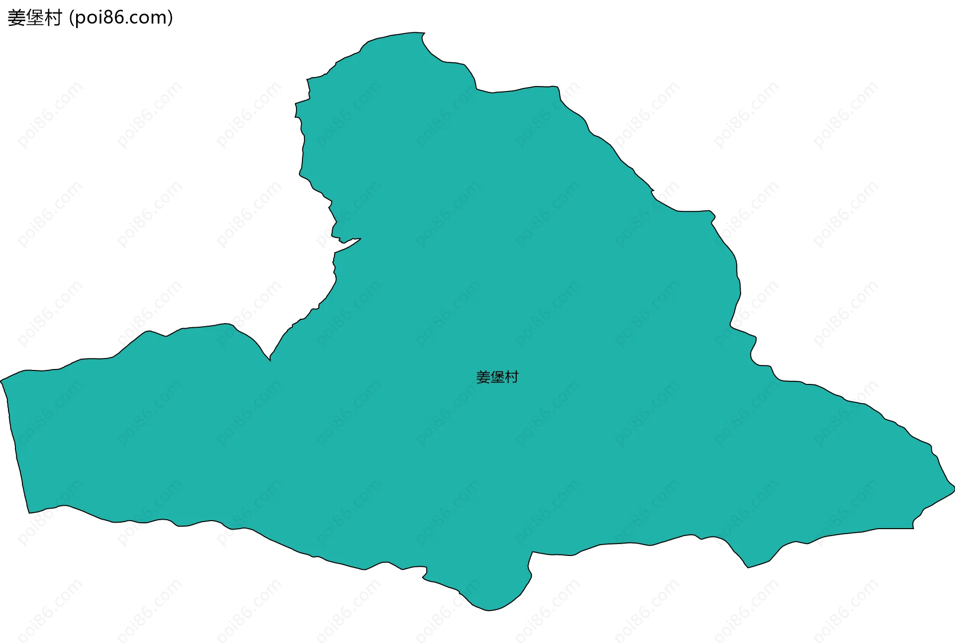 姜堡村边界地图