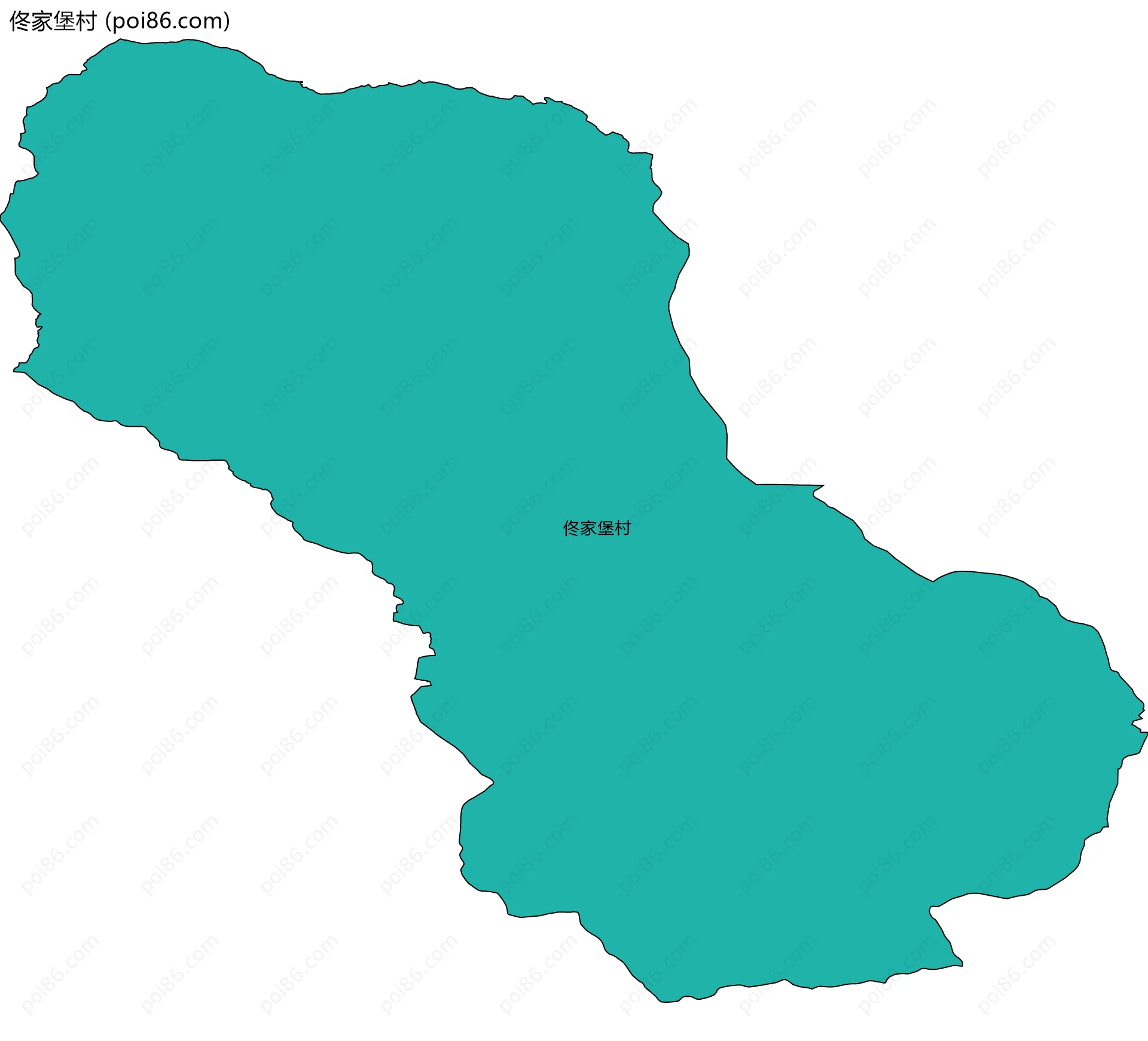 佟家堡村边界地图