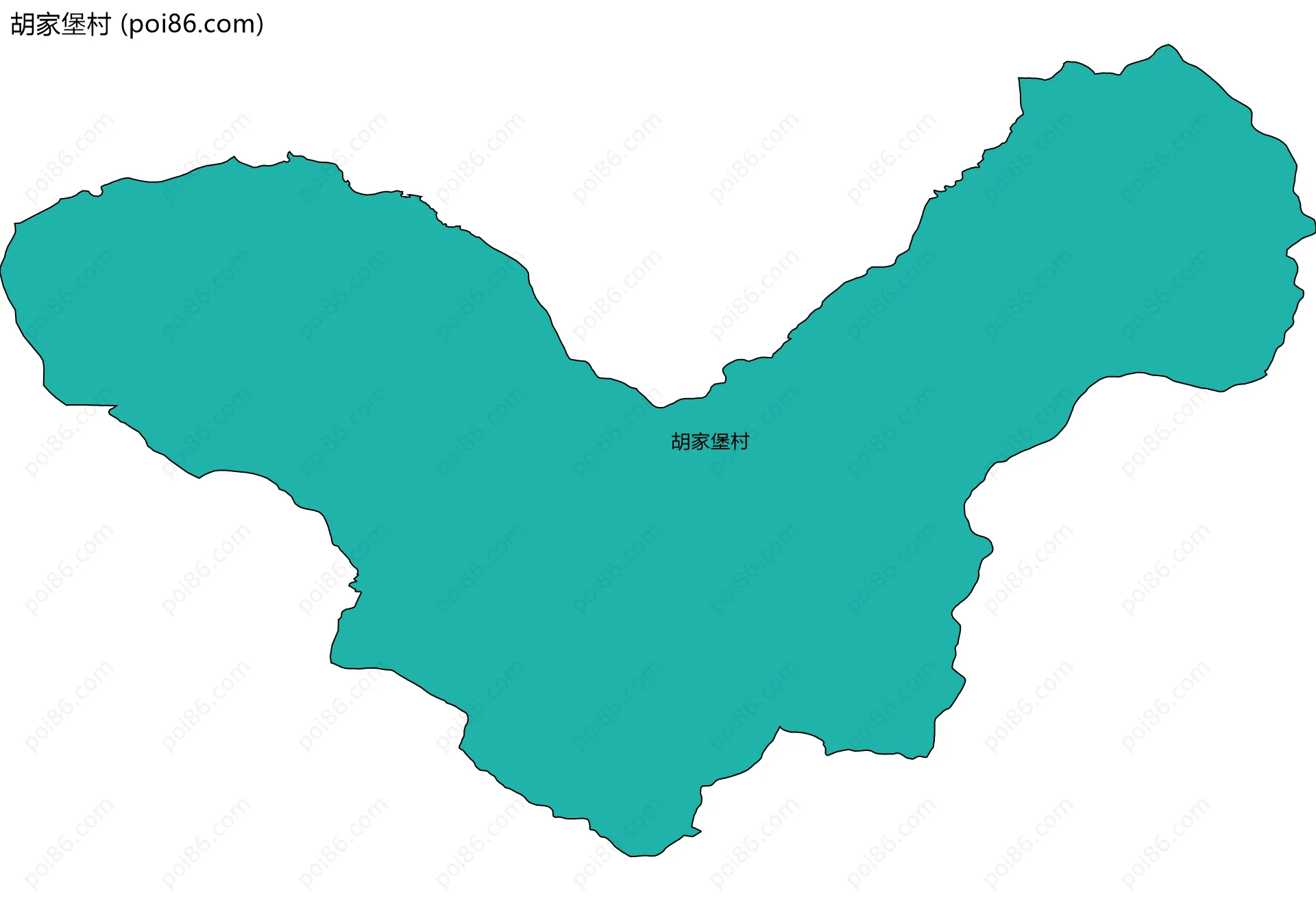 胡家堡村边界地图