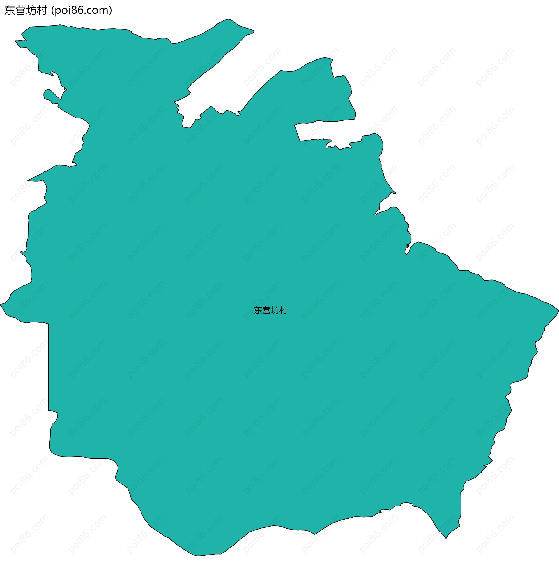 东营坊村边界地图