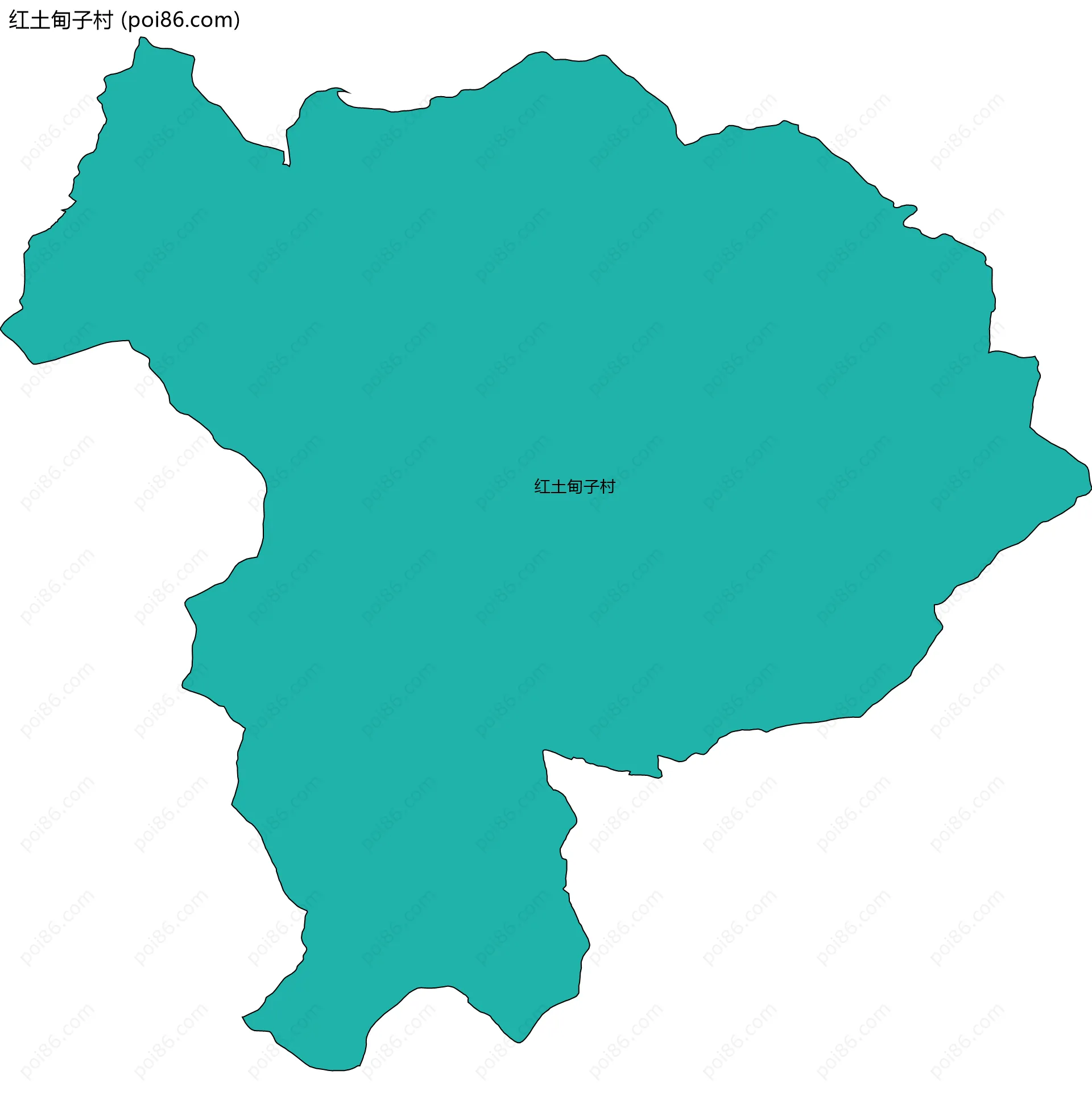 红土甸子村边界地图