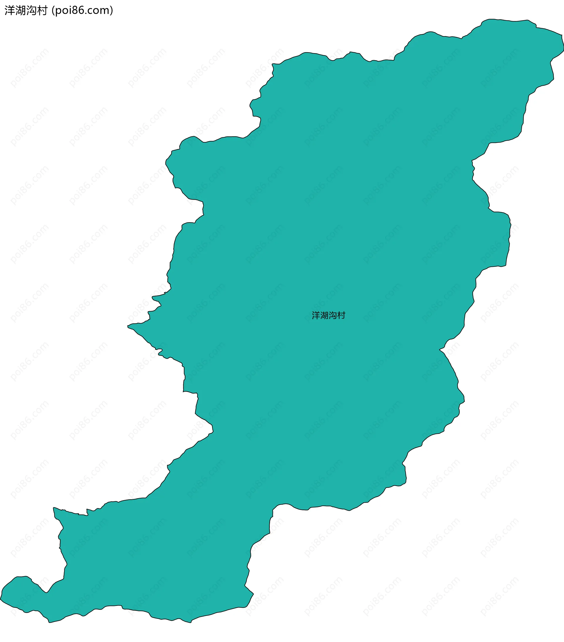 洋湖沟村边界地图