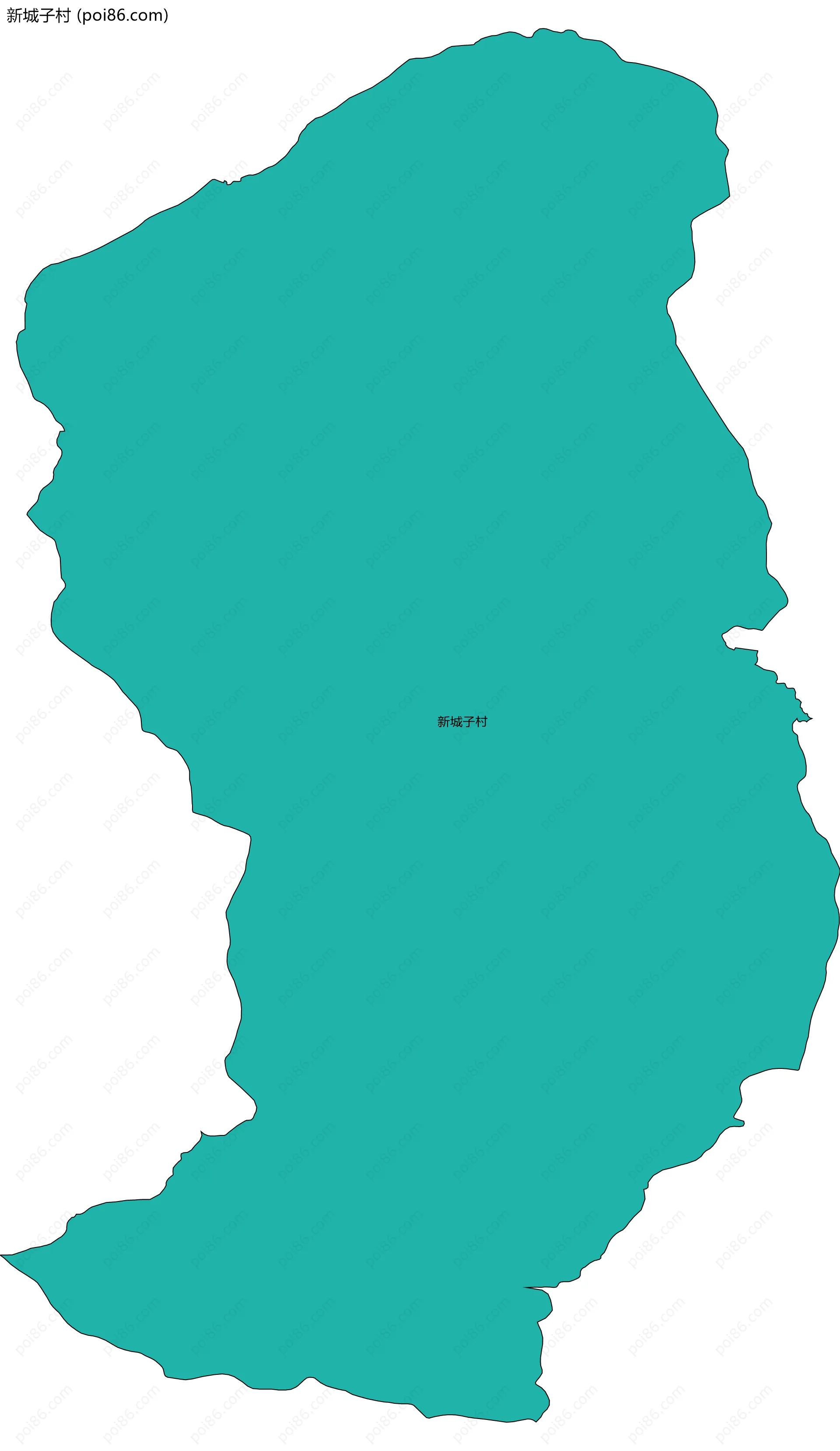 新城子村边界地图