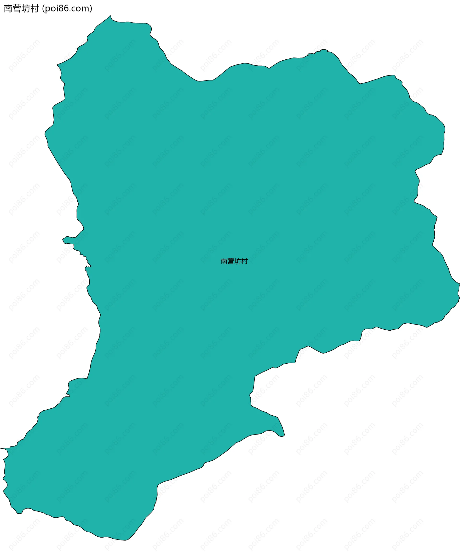 南营坊村边界地图