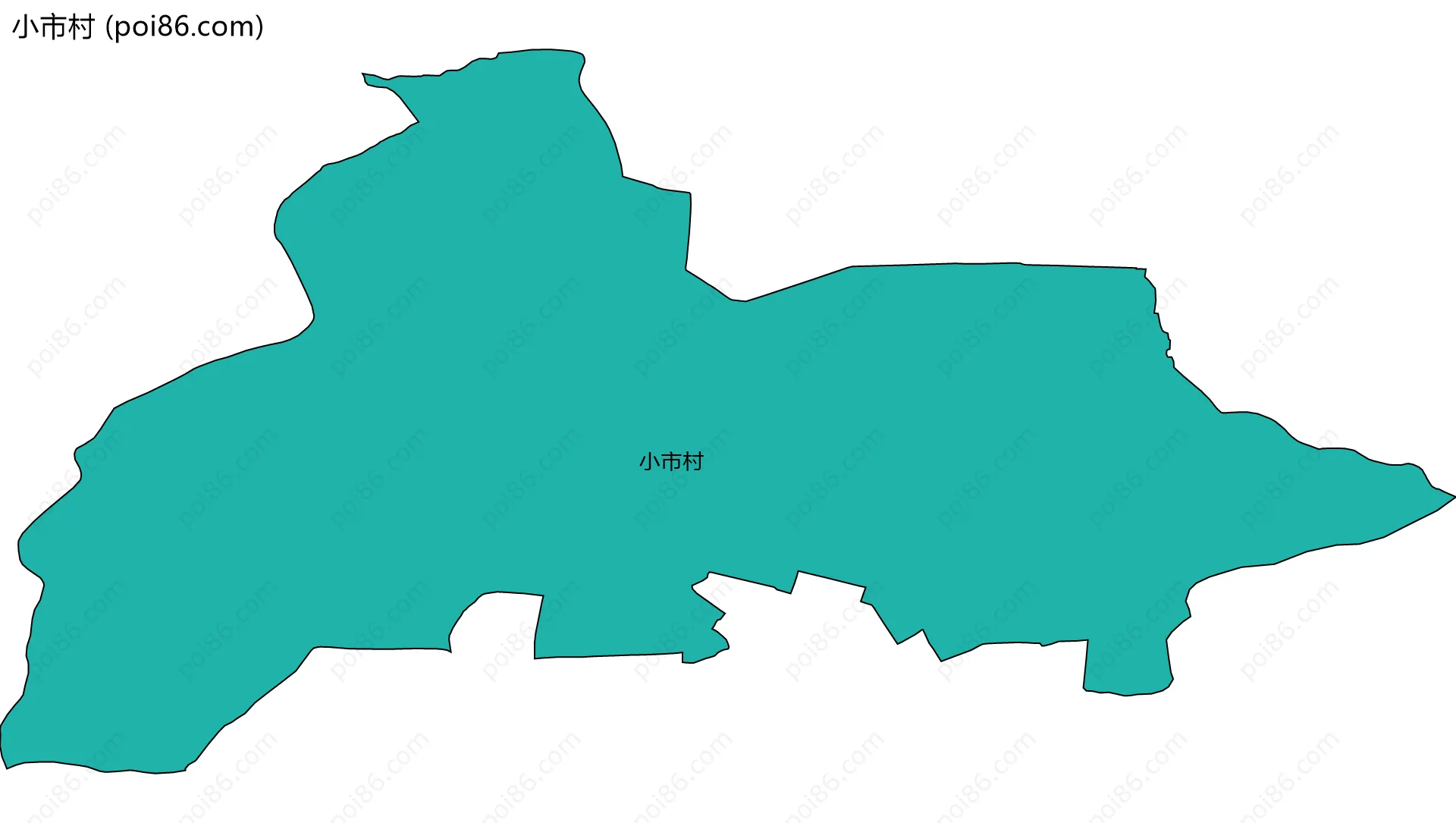 小市村边界地图