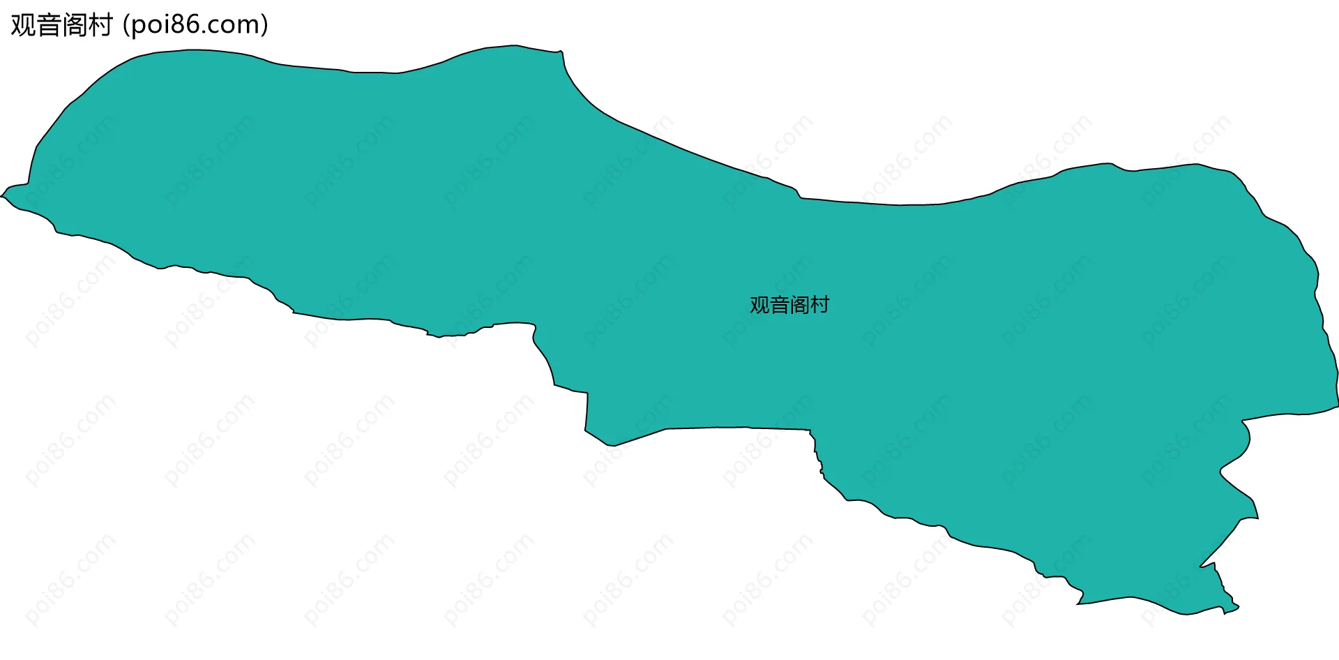 观音阁村边界地图