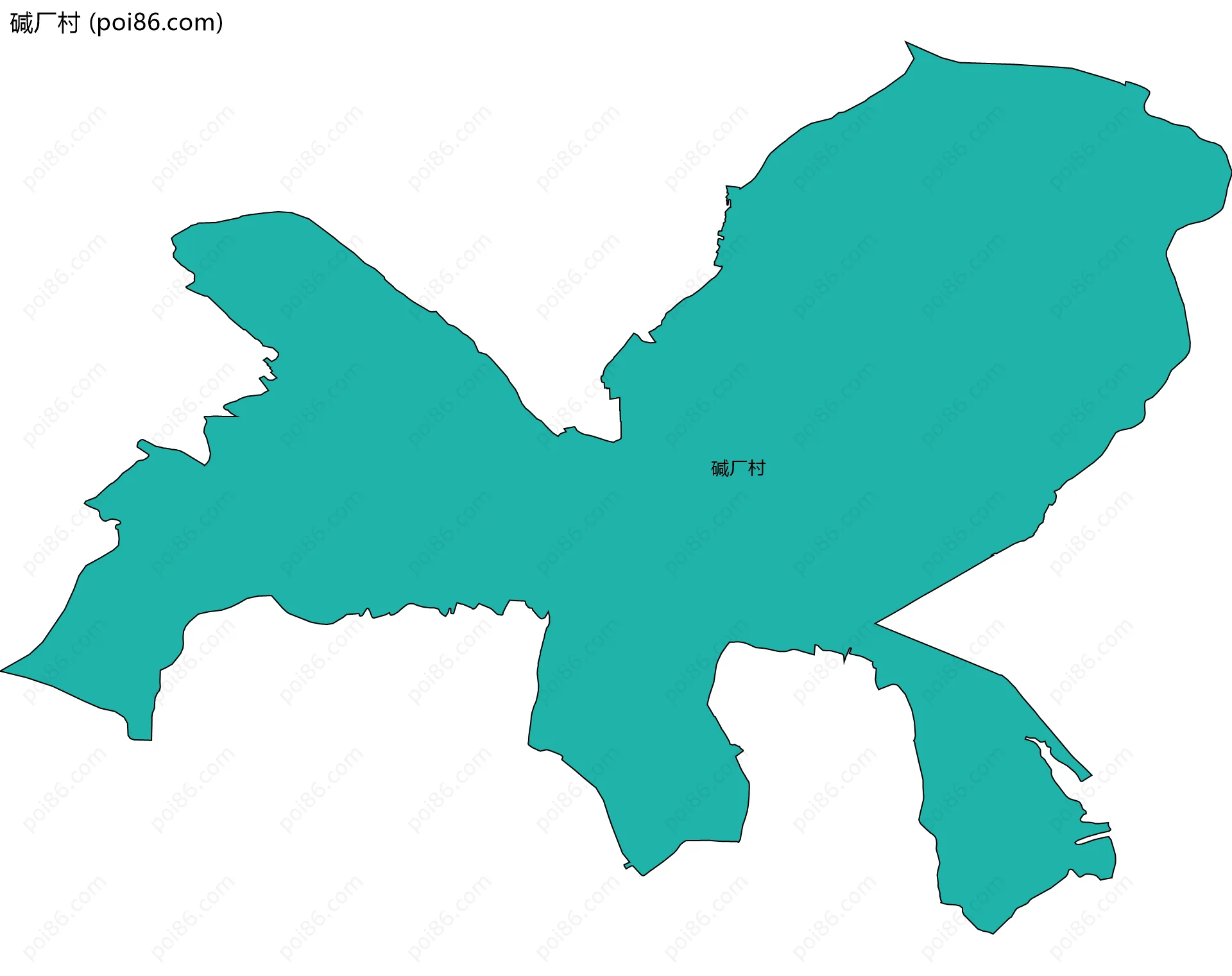 碱厂村边界地图